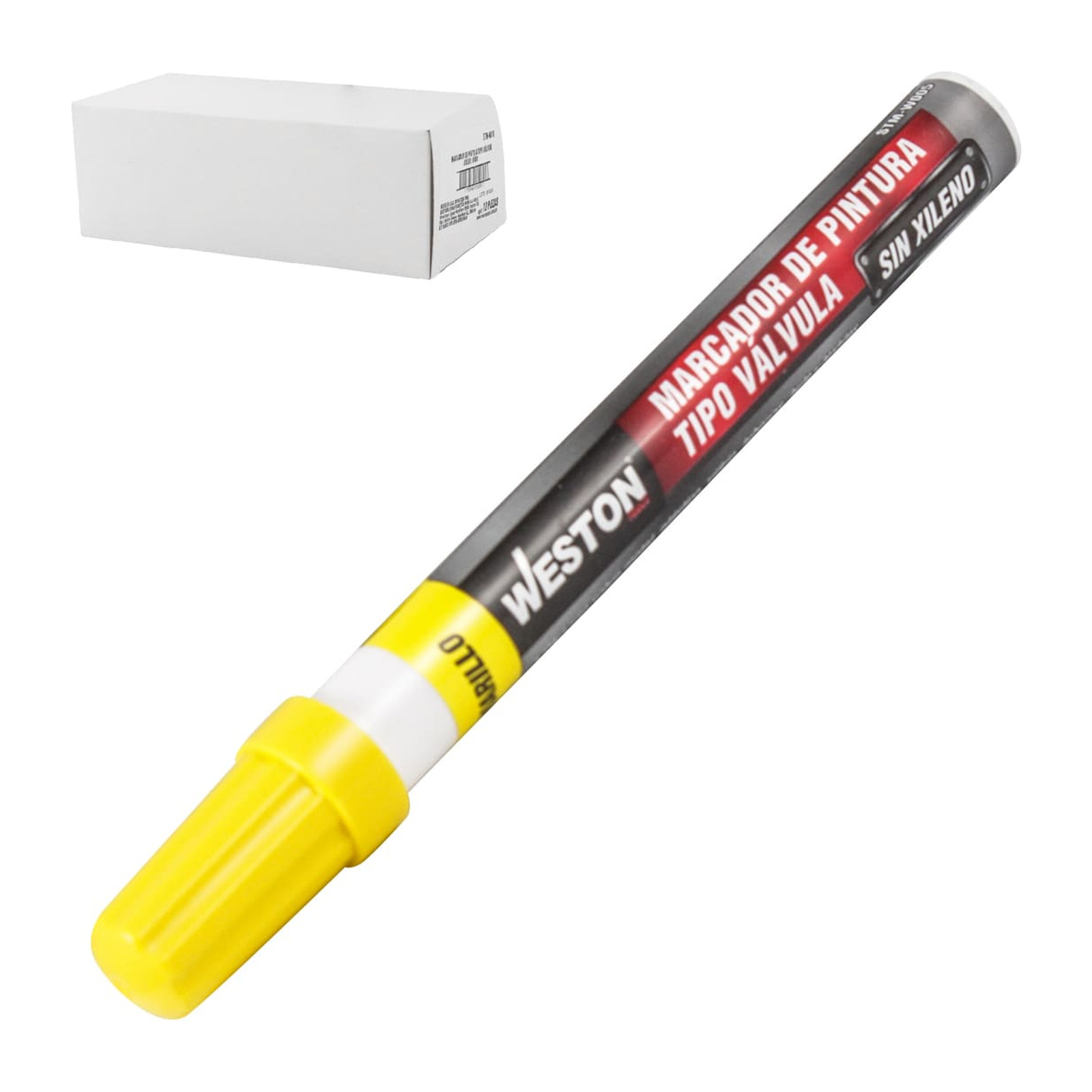 Marcador de Pintura Tipo Válvula Amarillo Weston