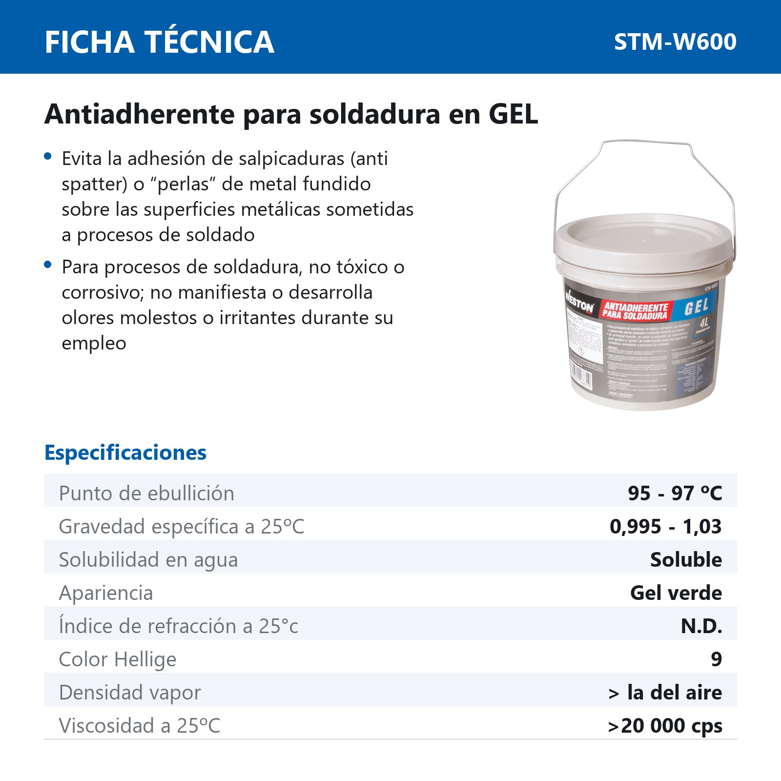ANTI SPATTER EN GEL 4 LITROS - Imagen 2