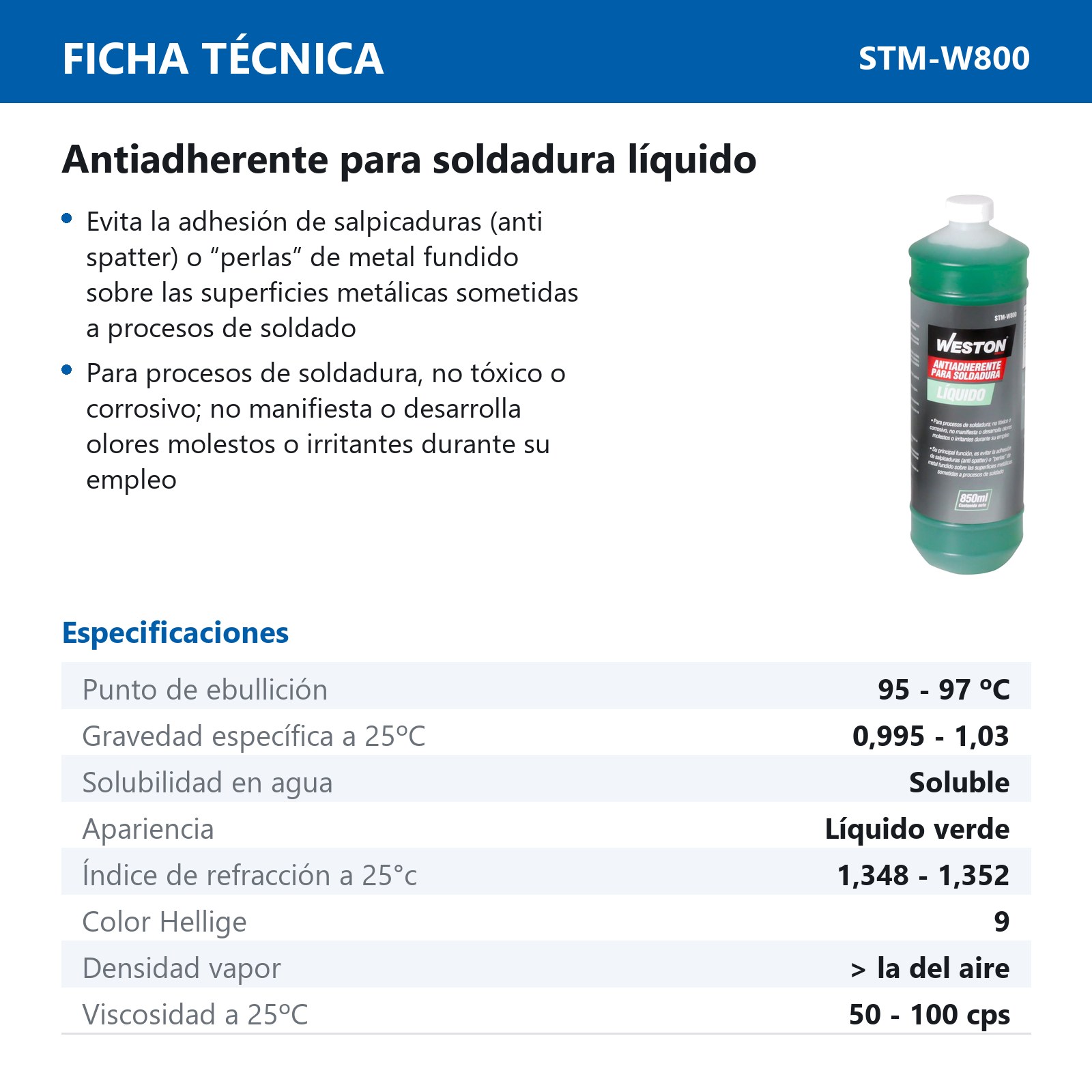 ANTI SPATTER LIQUIDO 850 ML - Imagen 2