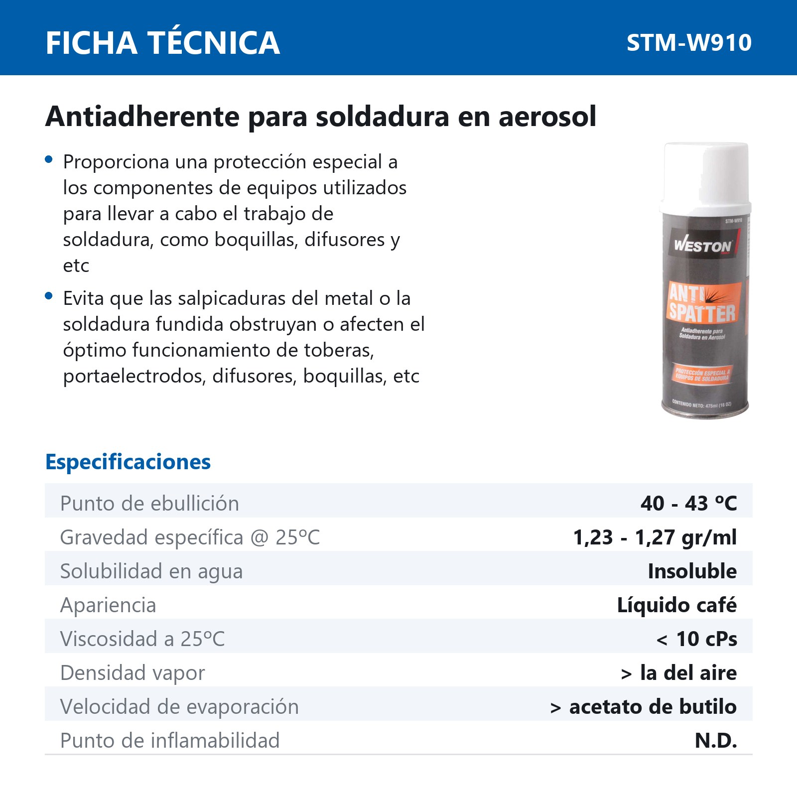 ANTISPATTER EN AEROSOL 475 ML - Imagen 2