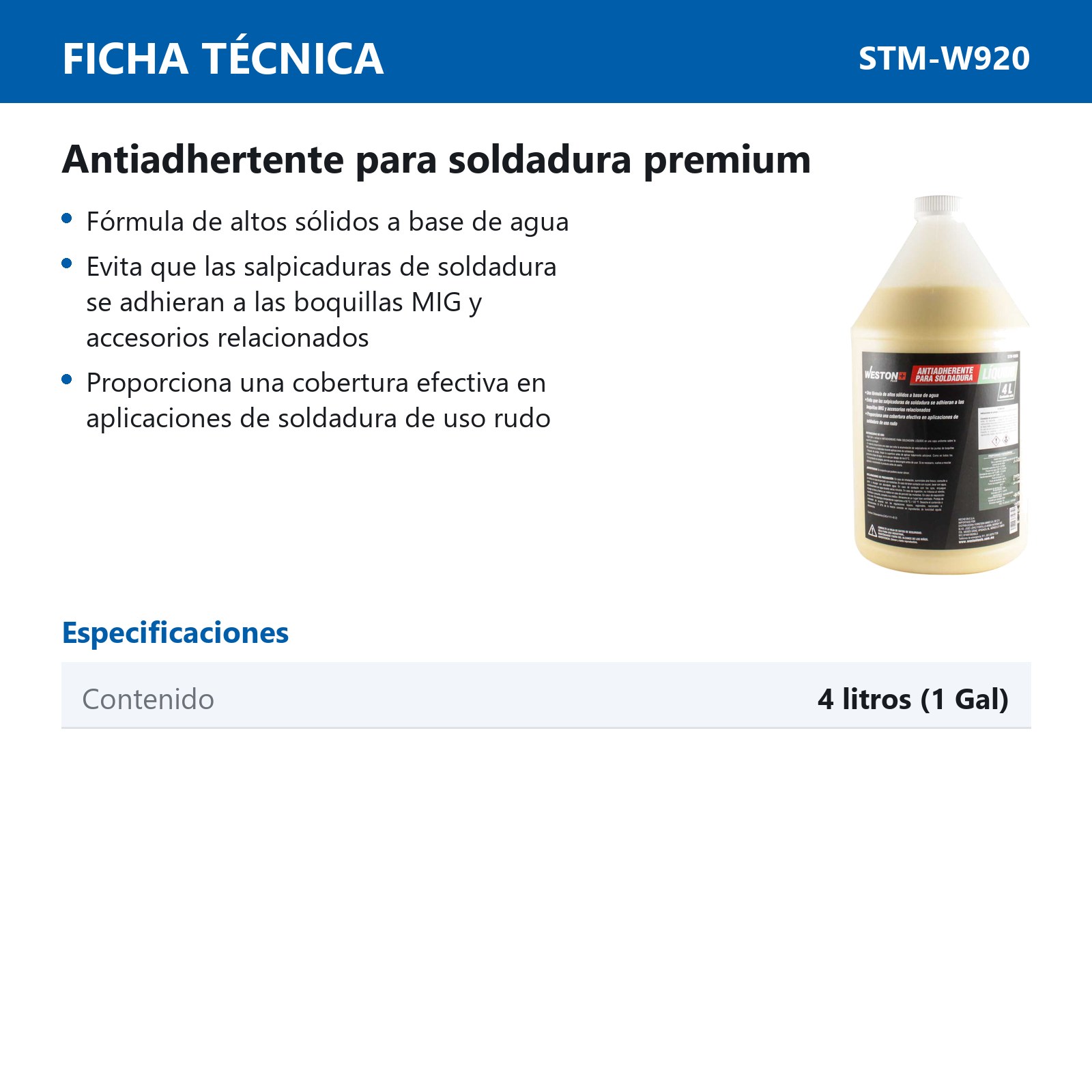 ANTI SPATTER PREMIUM LIQUIDO 1 Gal - Imagen 2