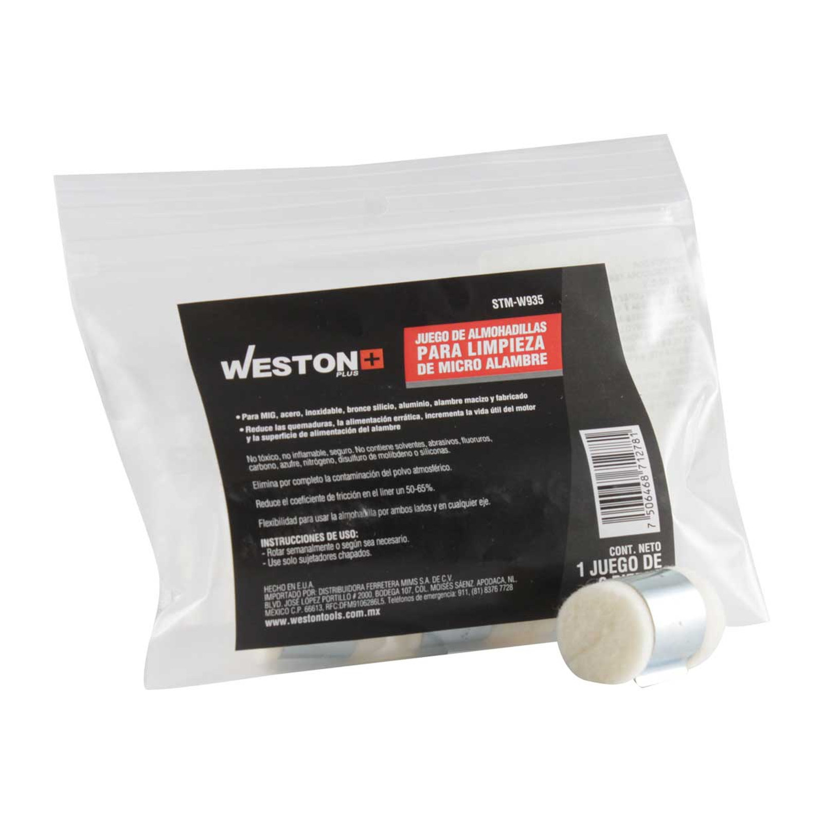 Almohadilla para Limpieza de Micro Alambre para Aluminio Weston Plus (6 Piezas)