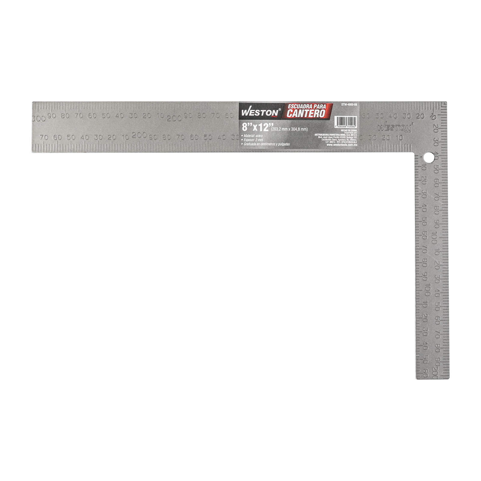 ESCUADRA PARA CANTERO 8" x 12" - Imagen 2