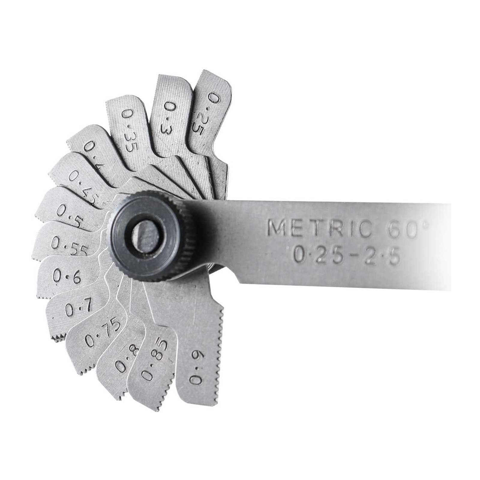 CONTADOR DE HILOS METRICO TPI 0.25-2.5 60° (28 LAMINAS) - Imagen 2