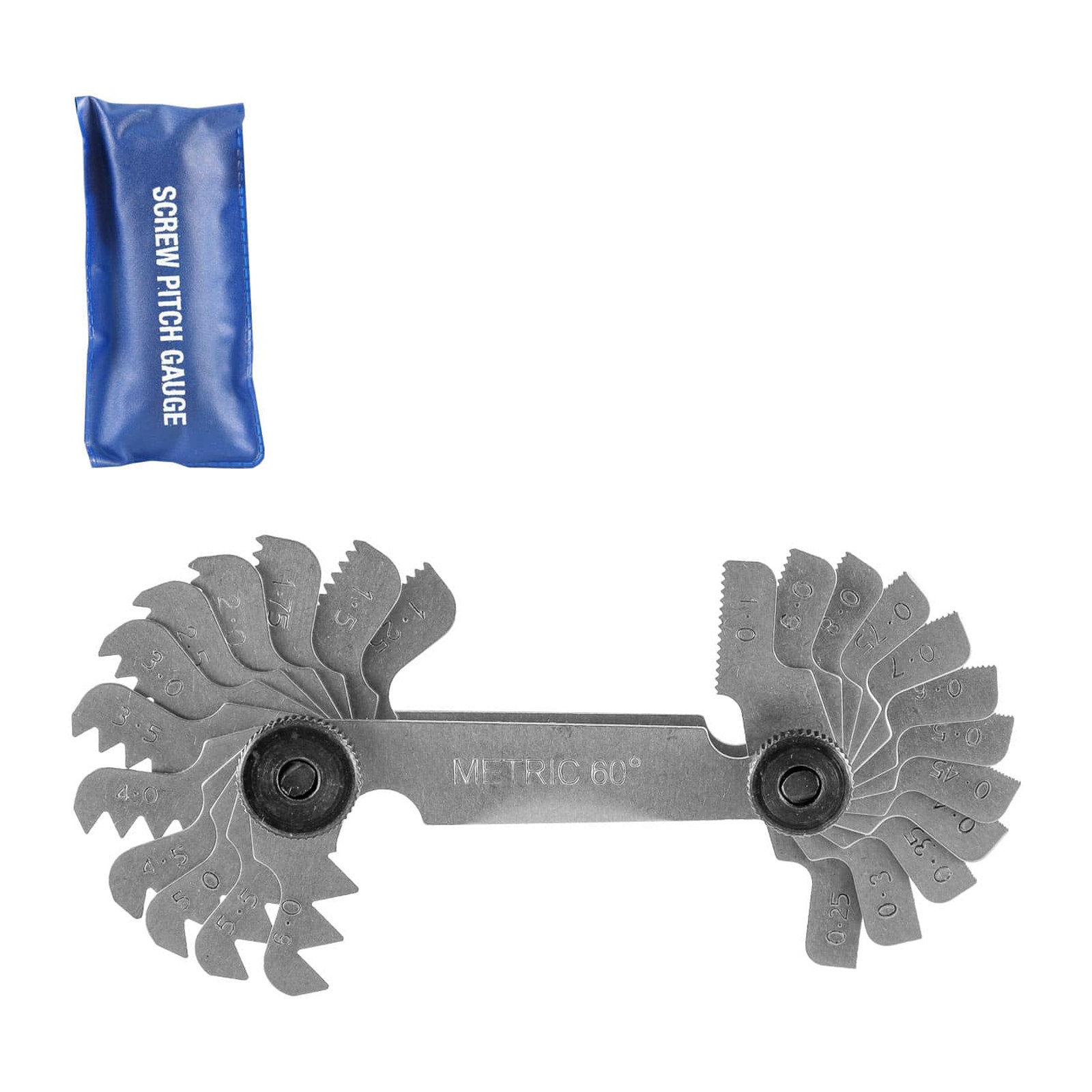 Contador de Hilos Métrico WESTON 0.25-6.0 TPI 60° 23 Láminas