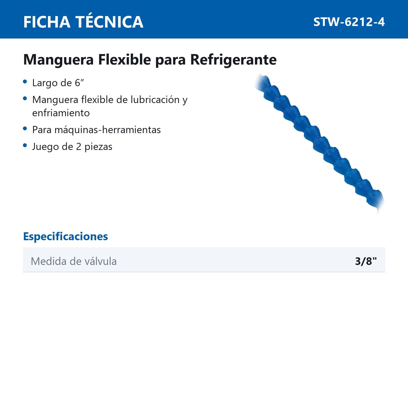 MANGUERA 3/8 X 150MM (2 PZS) - Imagen 2