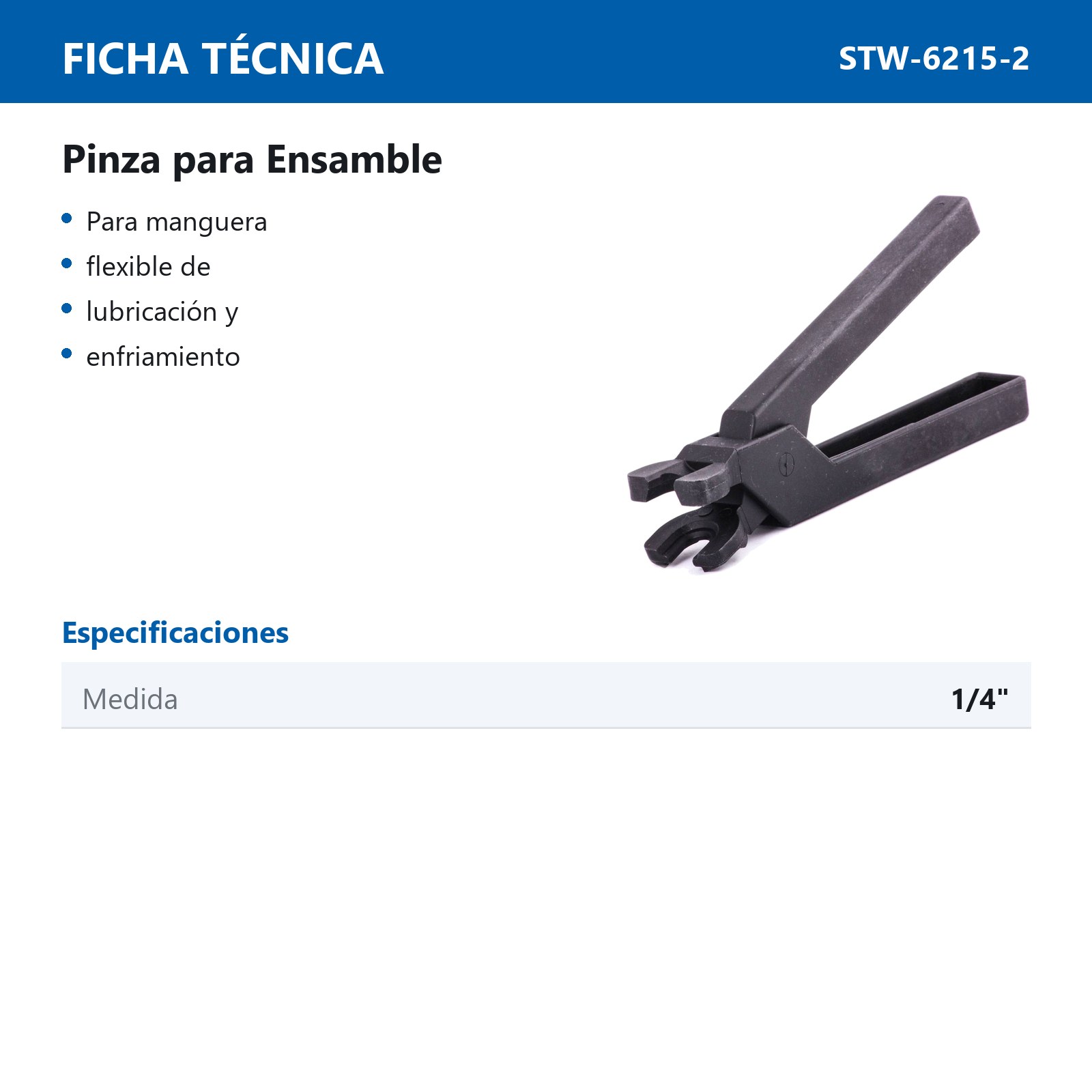 PINZA PARA ENSAMBLE 1/4" - Imagen 2