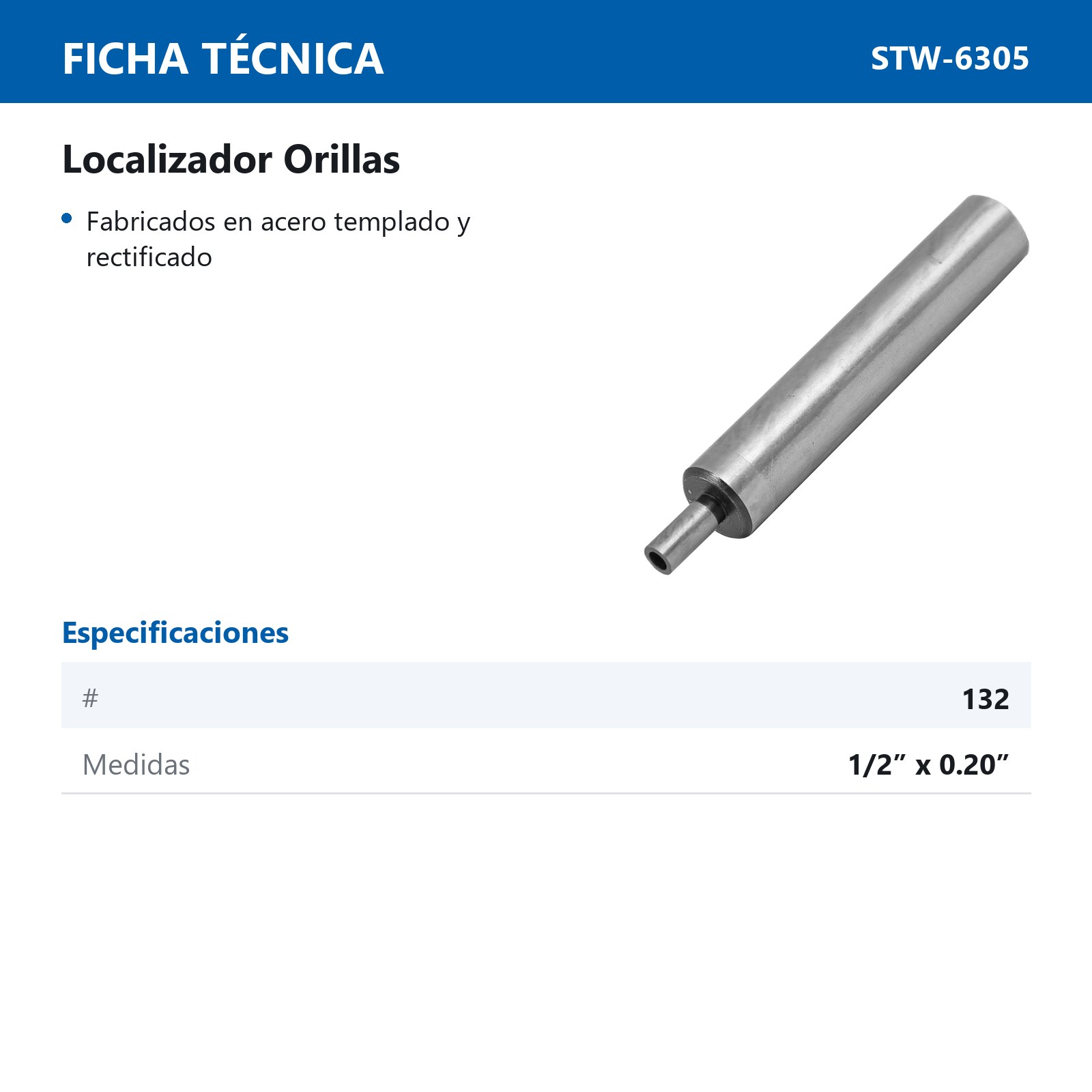 LOCALIZADOR D/ORILLAS SENCILLO 0.2" X 1/2" - Imagen 3