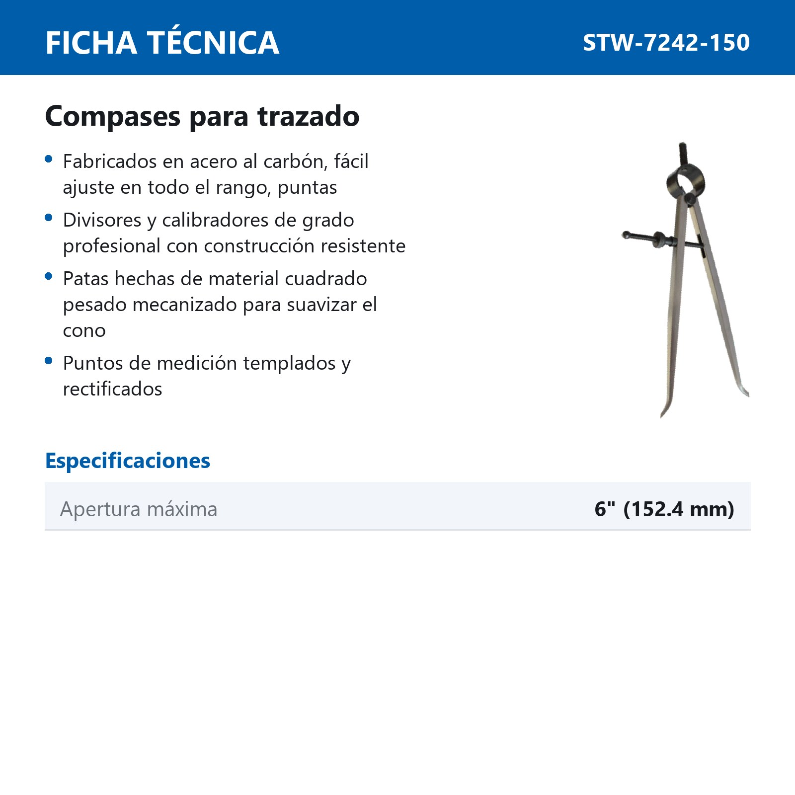 COMPAS PARA INTERIORES 6" - Imagen 2