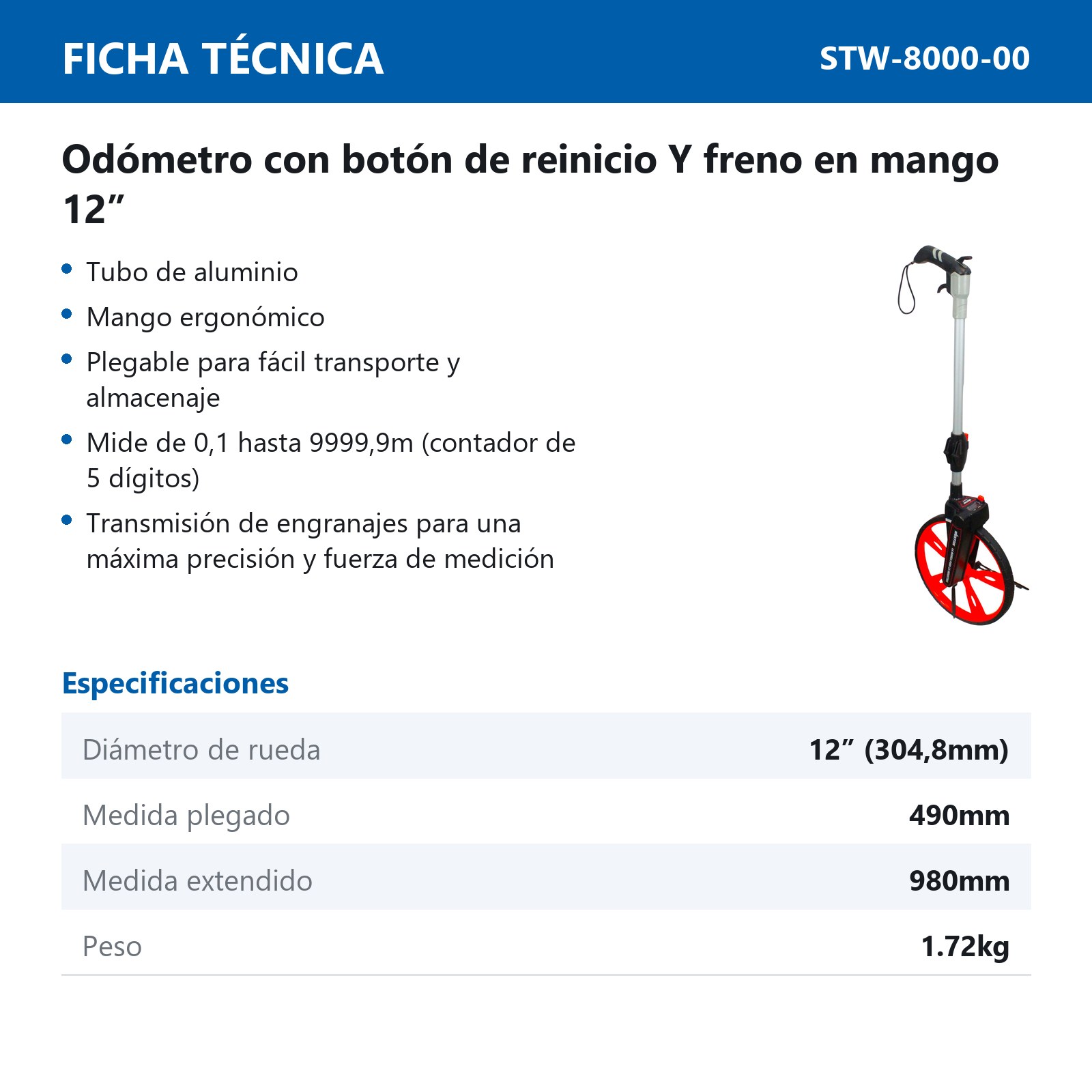 ODOMETRO 12" CON FRENO - Imagen 2