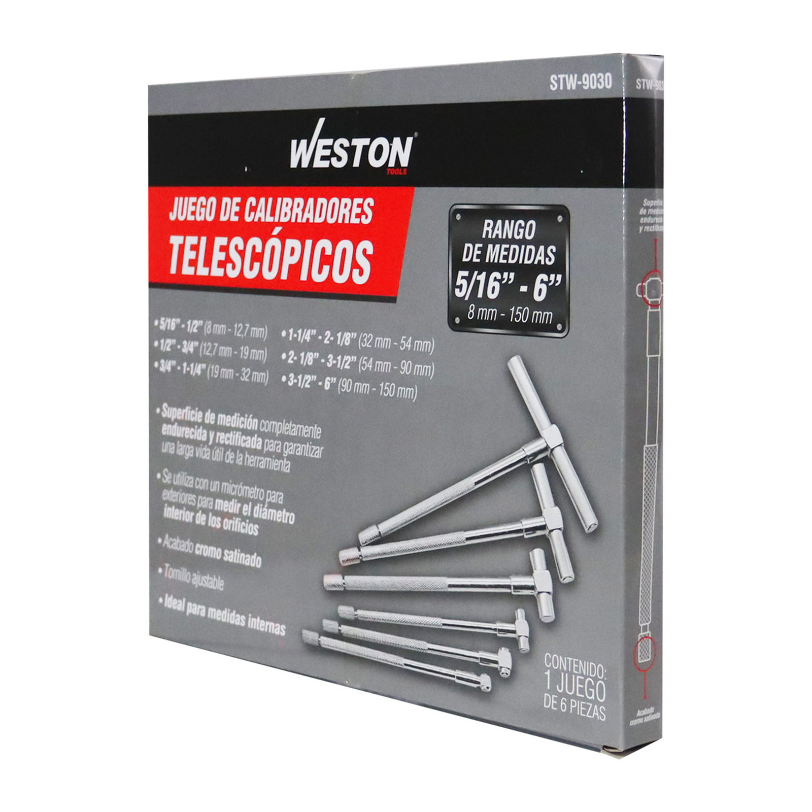 CALIBRADORES TELESCOPICOS 5/16" - 6" JGO 6 PIEZAS - Imagen 4