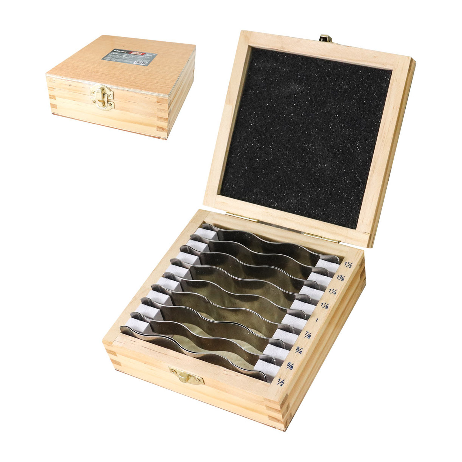 Juego de Paralelos Ondulados 1/2" - 1-1/2" 9 Pares WESTON