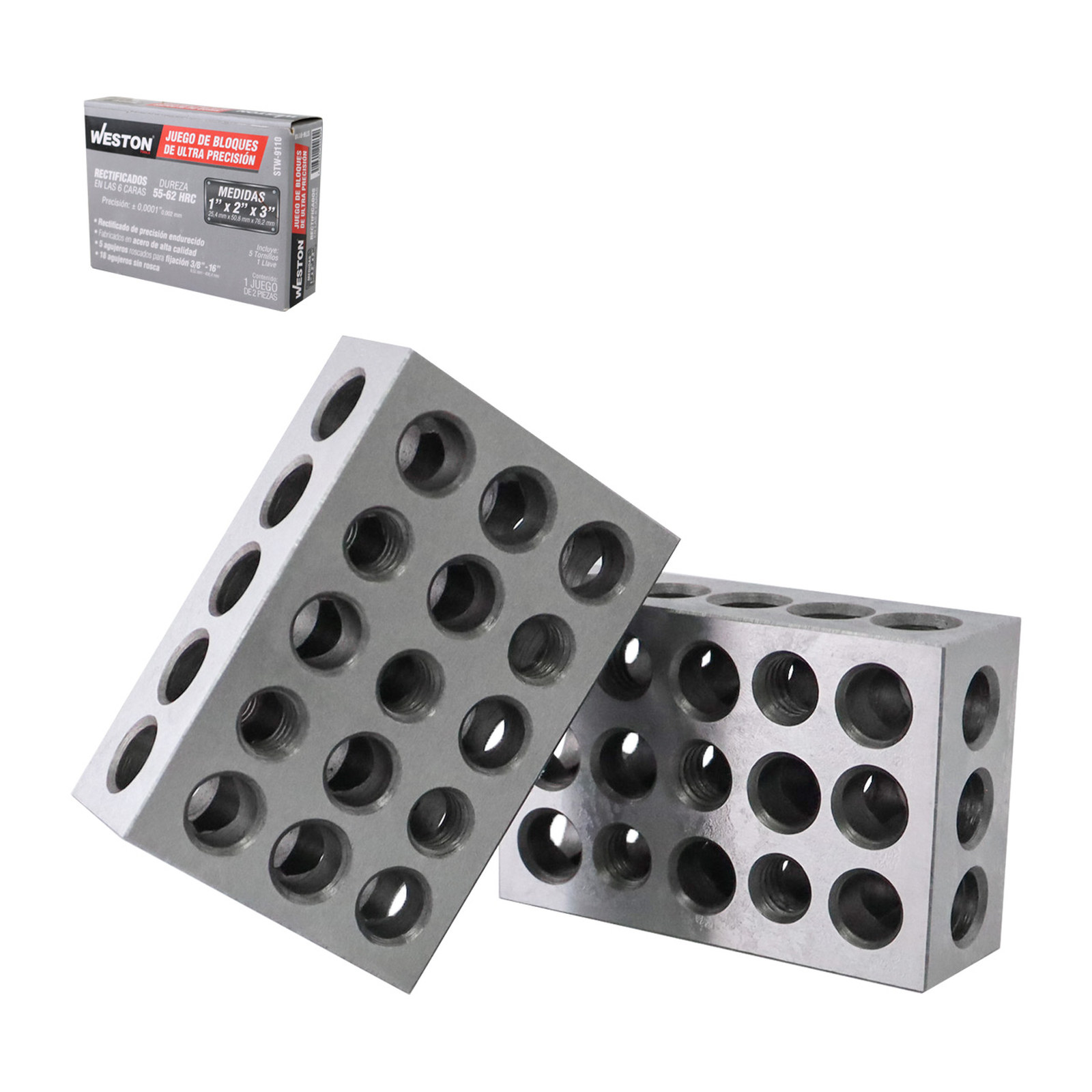 Juego de Bloques de Ultraprecisión Rectificados 1-2-3 WESTON (2 Piezas)