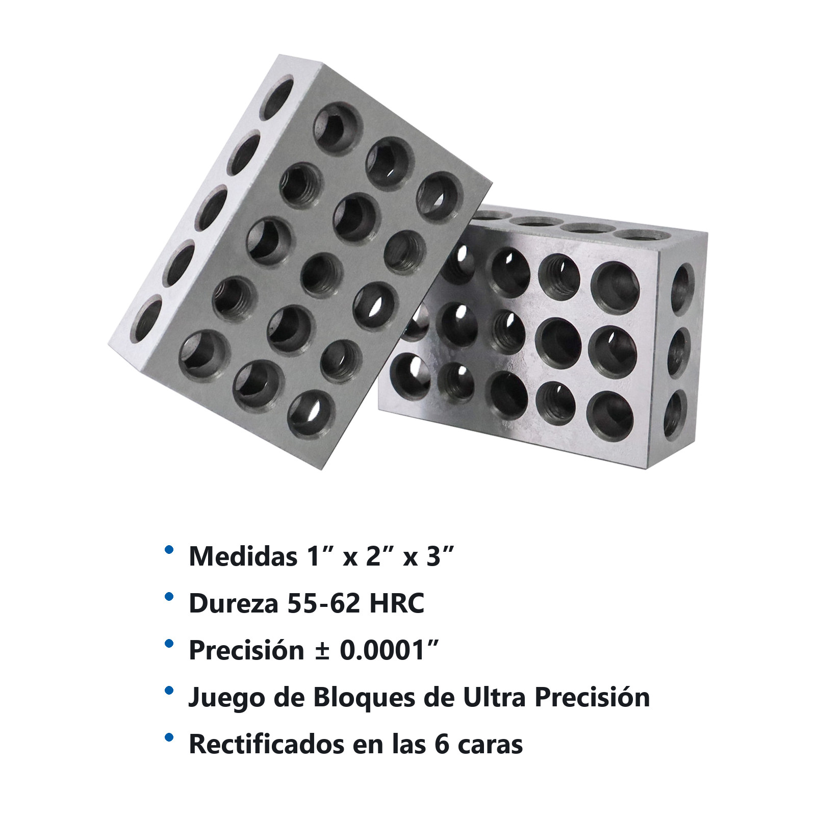 BLOQUES D/ULTRAPRECISION RECTIFICADOS 1-2-3 JGO 2 PIEZAS - Imagen 2