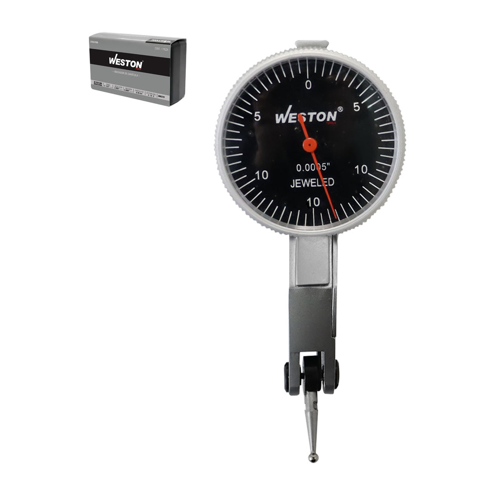 Indicador de Carátula tipo Pestaña 0.02" x 0.0005" Weston