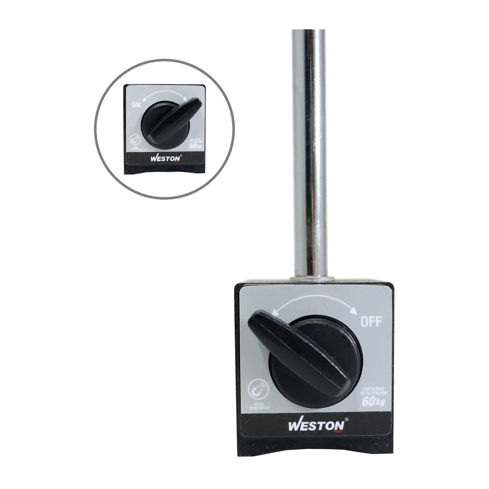 BASE MAGNETICA C/AJUSTE FINO CAP. RETENCION 60 KG - Imagen 3