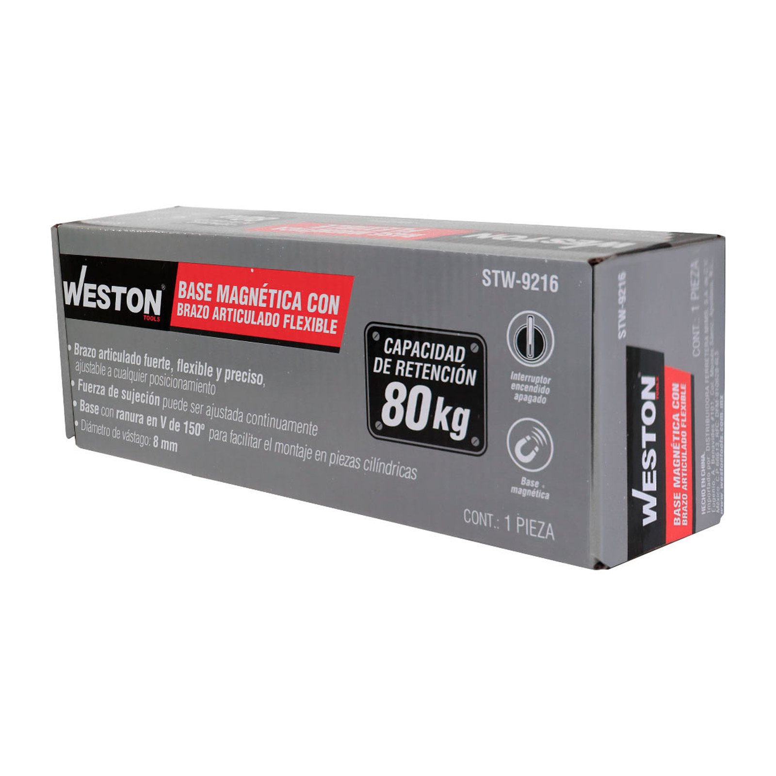 BASE MAGNETICA BRAZO ARTICULADO FLEXIBLE 80KG 60 X 50 X 55MM - Imagen 4