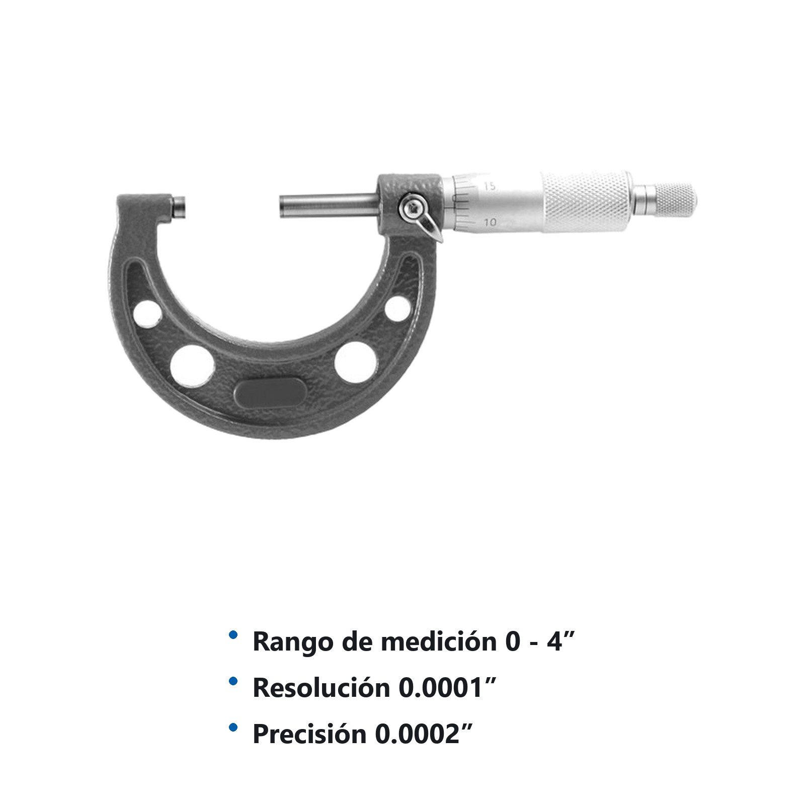 JUEGO MICROMETRO P/EXTERIORES TIPO MT 0 - 4" 4 PIEZAS - Imagen 2