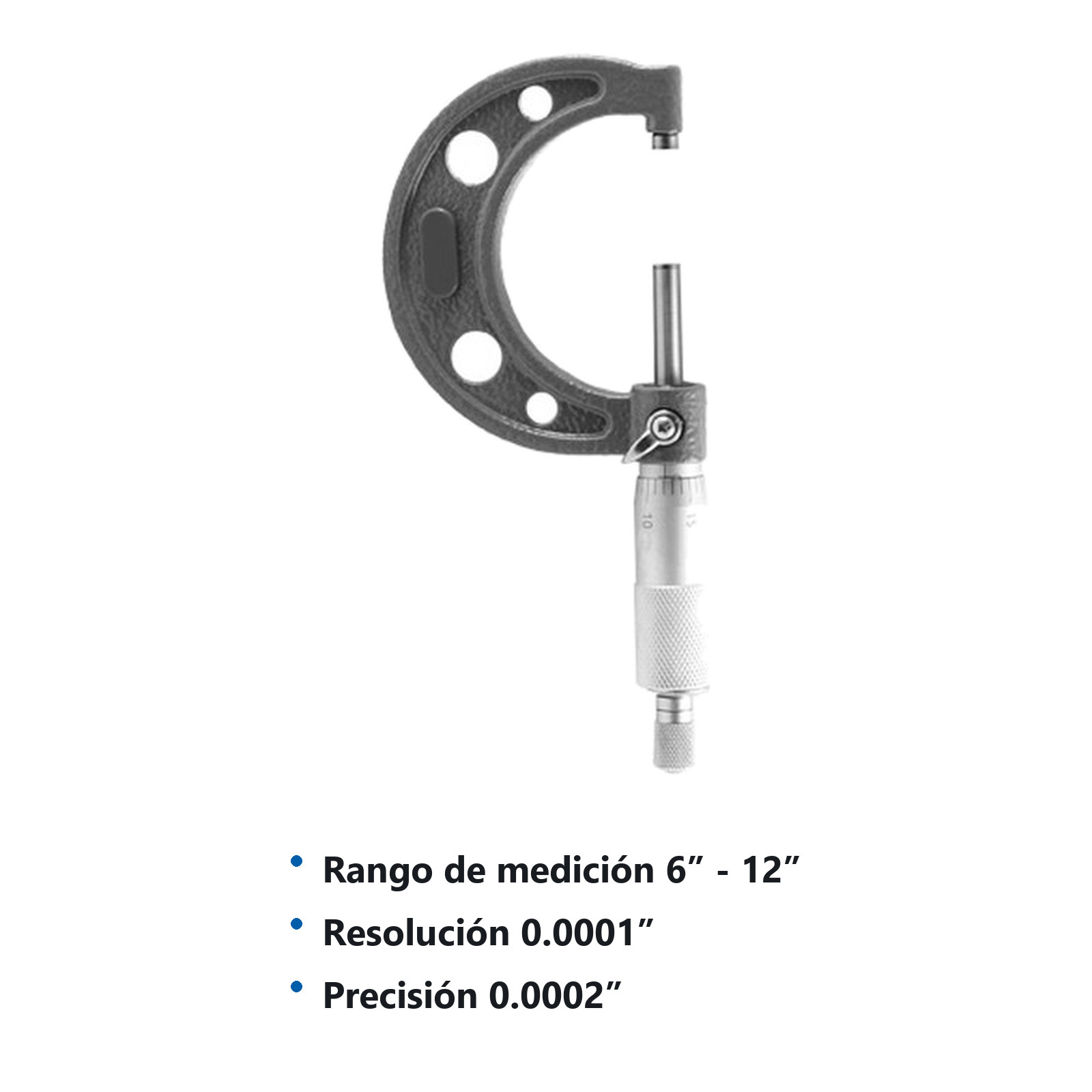 JUEGO MICROMETRO P/EXTERIORES TIPO MT 6 - 12" 6 PIEZAS - Imagen 2