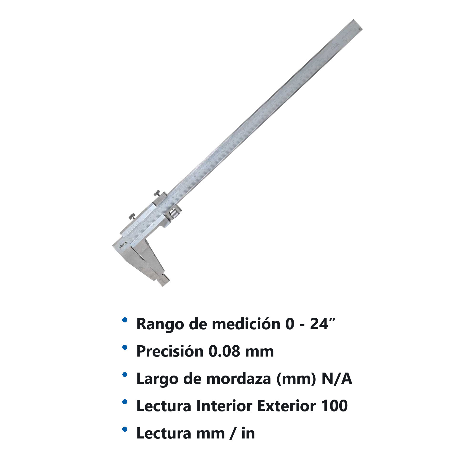 CALIBRADOR VERNIER ACERO INOX. 24" - Imagen 2