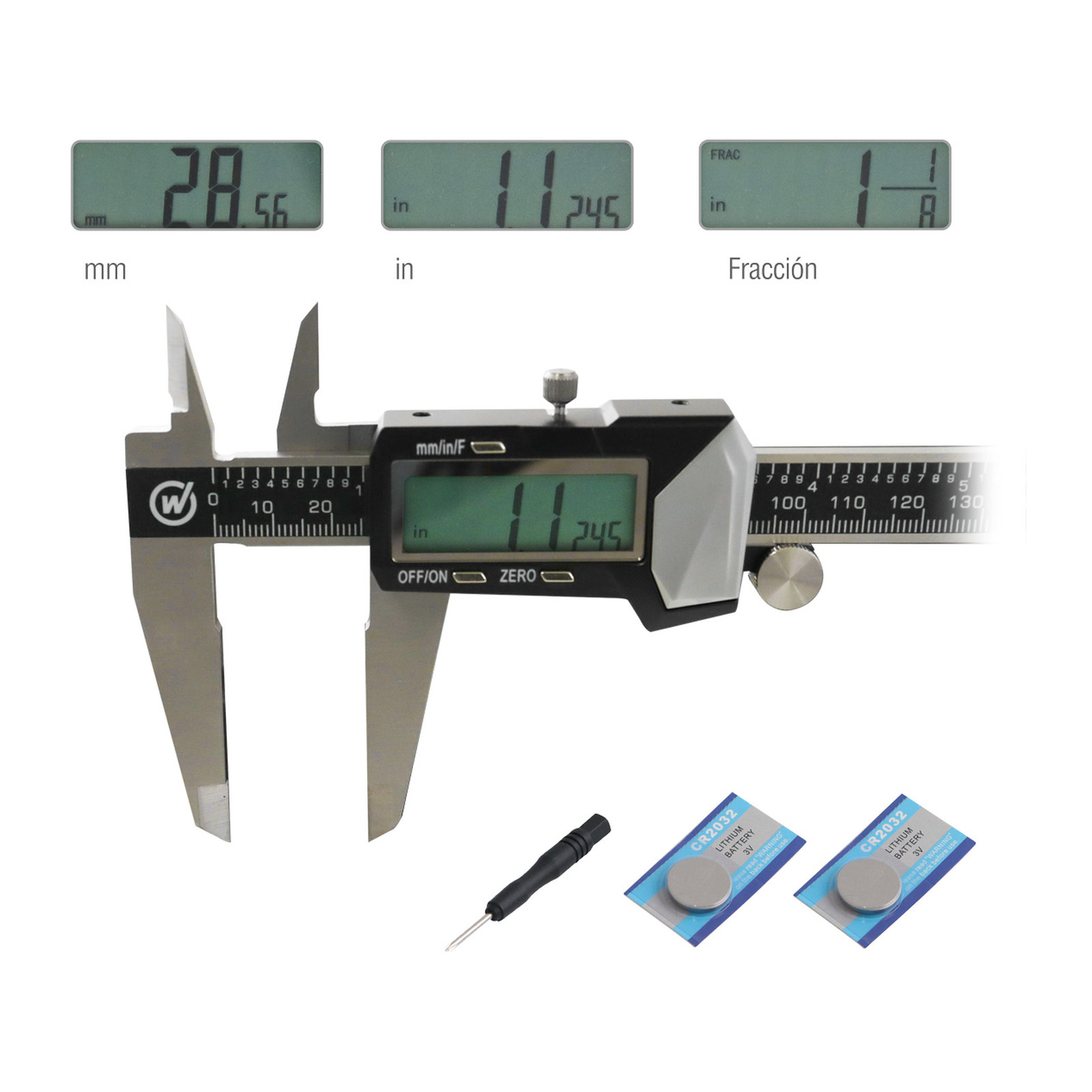 CALIBRADOR DIGITAL ACERO INOX. CARCASA METALICA 12" - Imagen 2