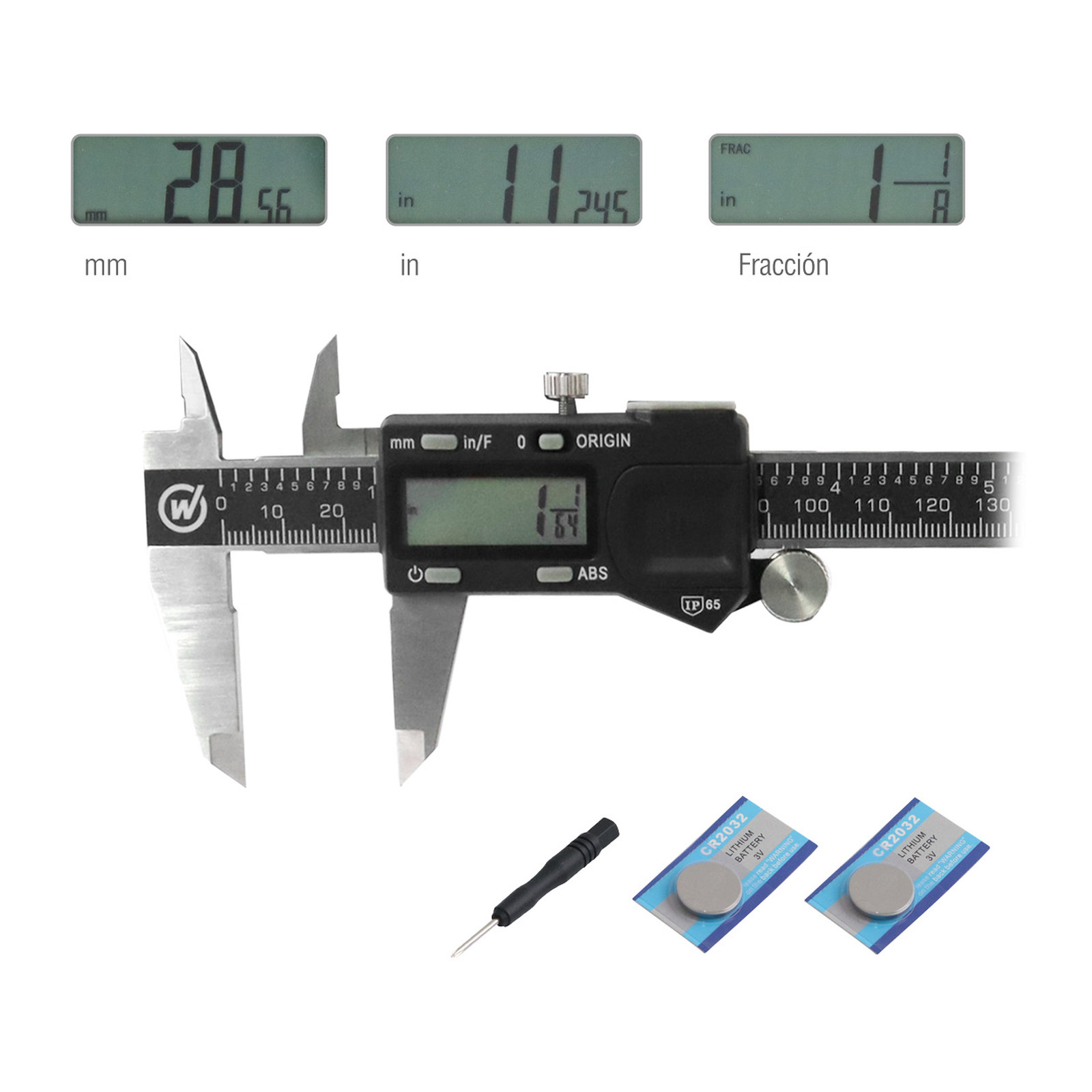 CALIBRADOR DIGITAL ACERO INOX. A PRUEBA D AGUA IP65 6" - Imagen 2