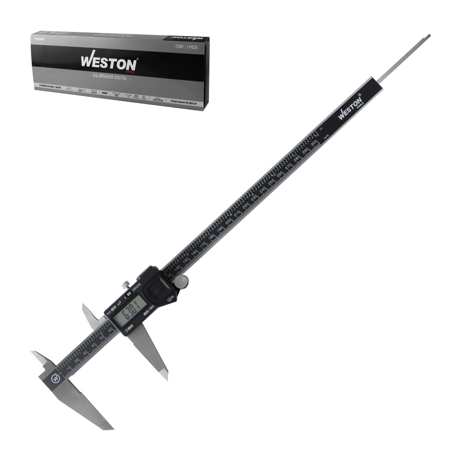 Calibrador Digital Weston Acero Inoxidable IP65 12"