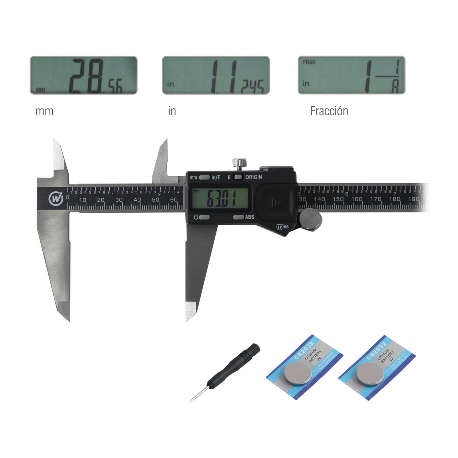 CALIBRADOR DIGITAL ACERO INOX. A PRUEBA D AGUA IP65 12" - Imagen 2
