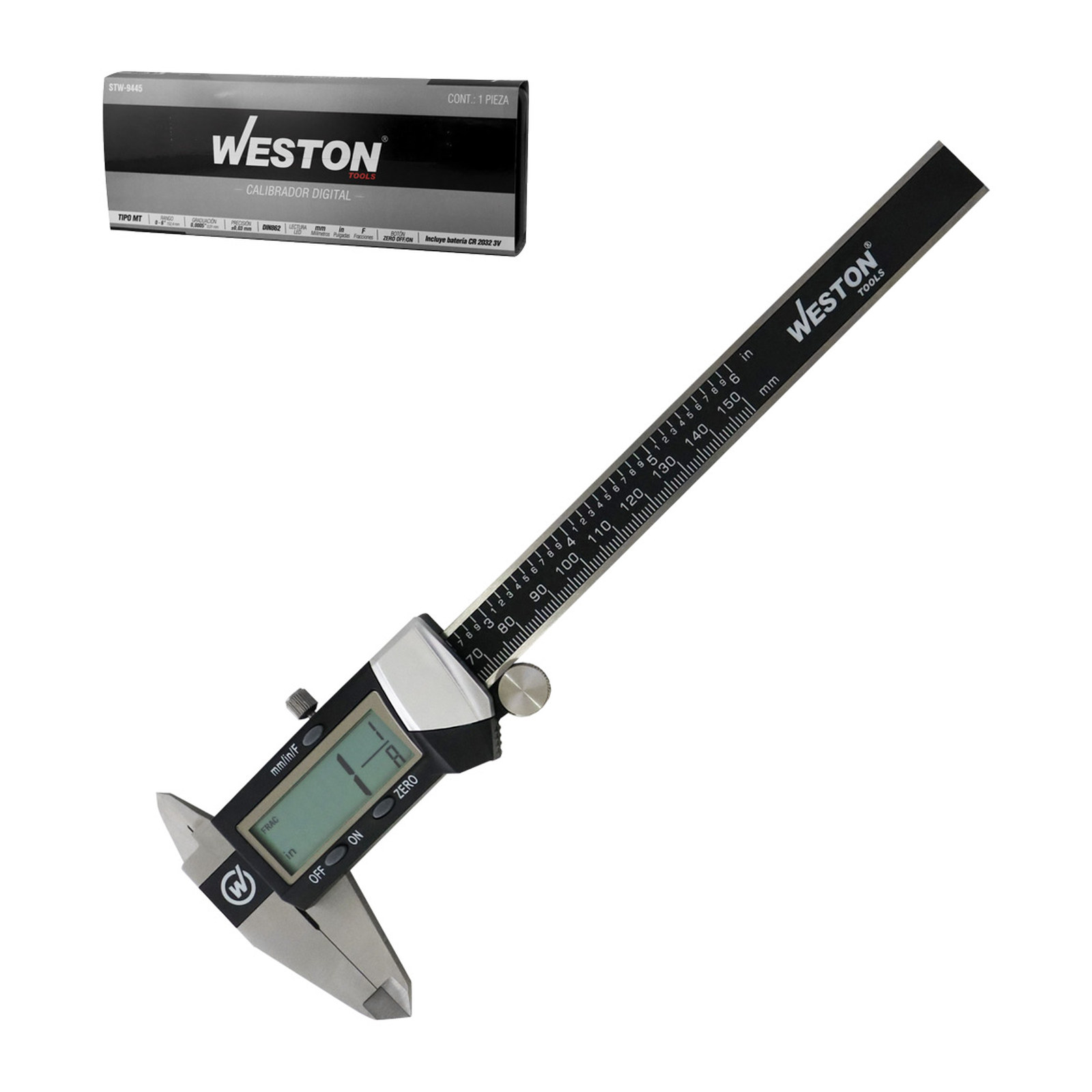 Calibrador Digital Tipo MT Acero Inoxidable 6" WESTON