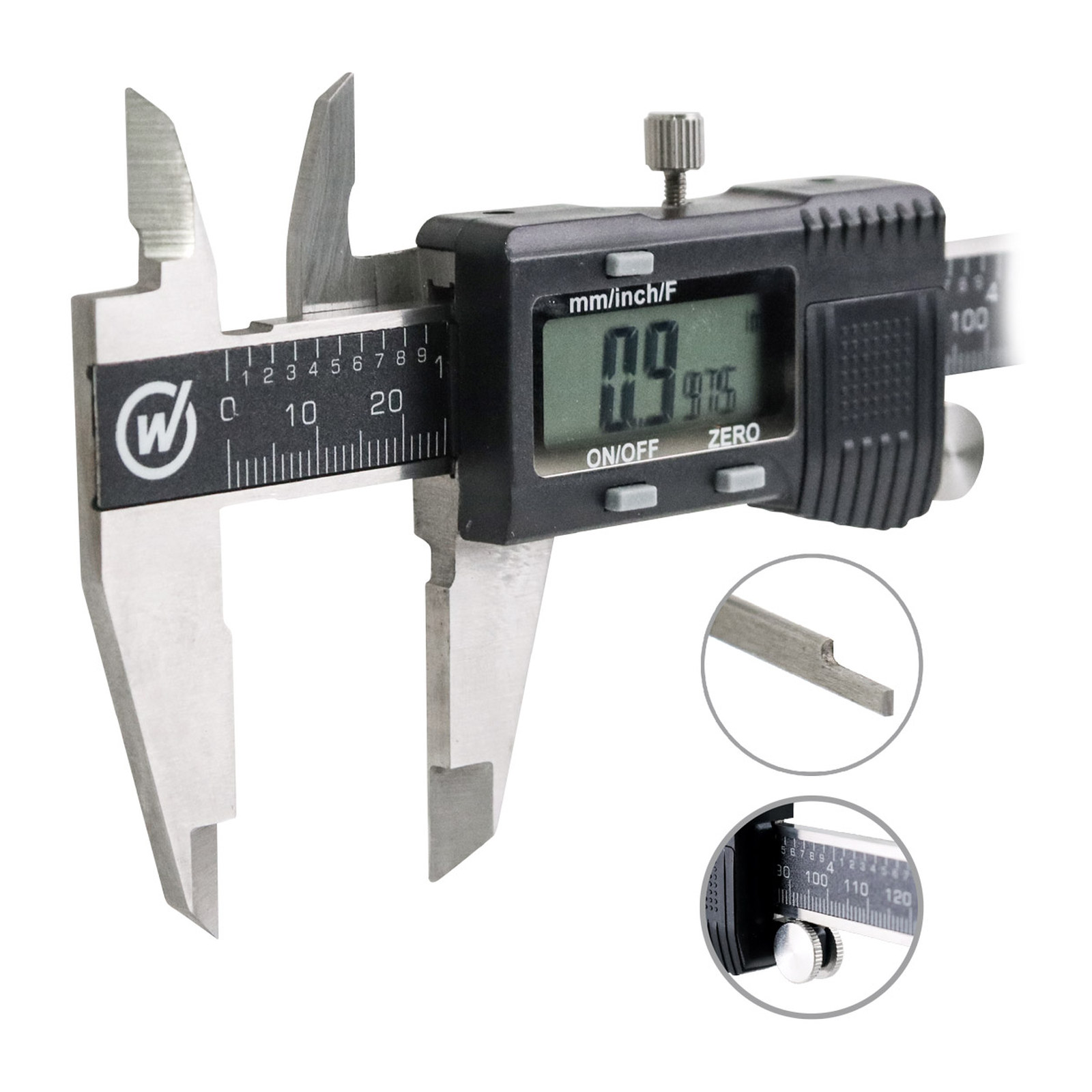 CALIBRADOR DIGITAL ACERO INOX. CARCASA PLASTICA 6" - Imagen 3