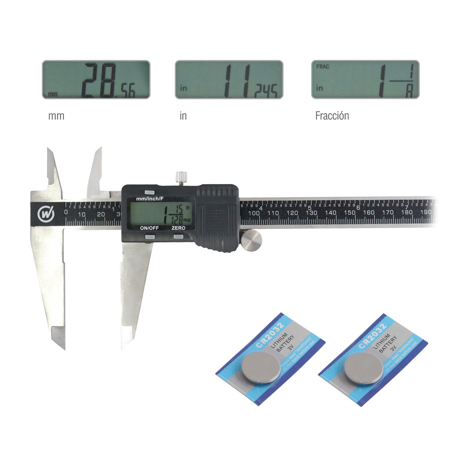 CALIBRADOR DIGITAL ACERO INOX. CARCASA PLASTICA 12" - Imagen 2