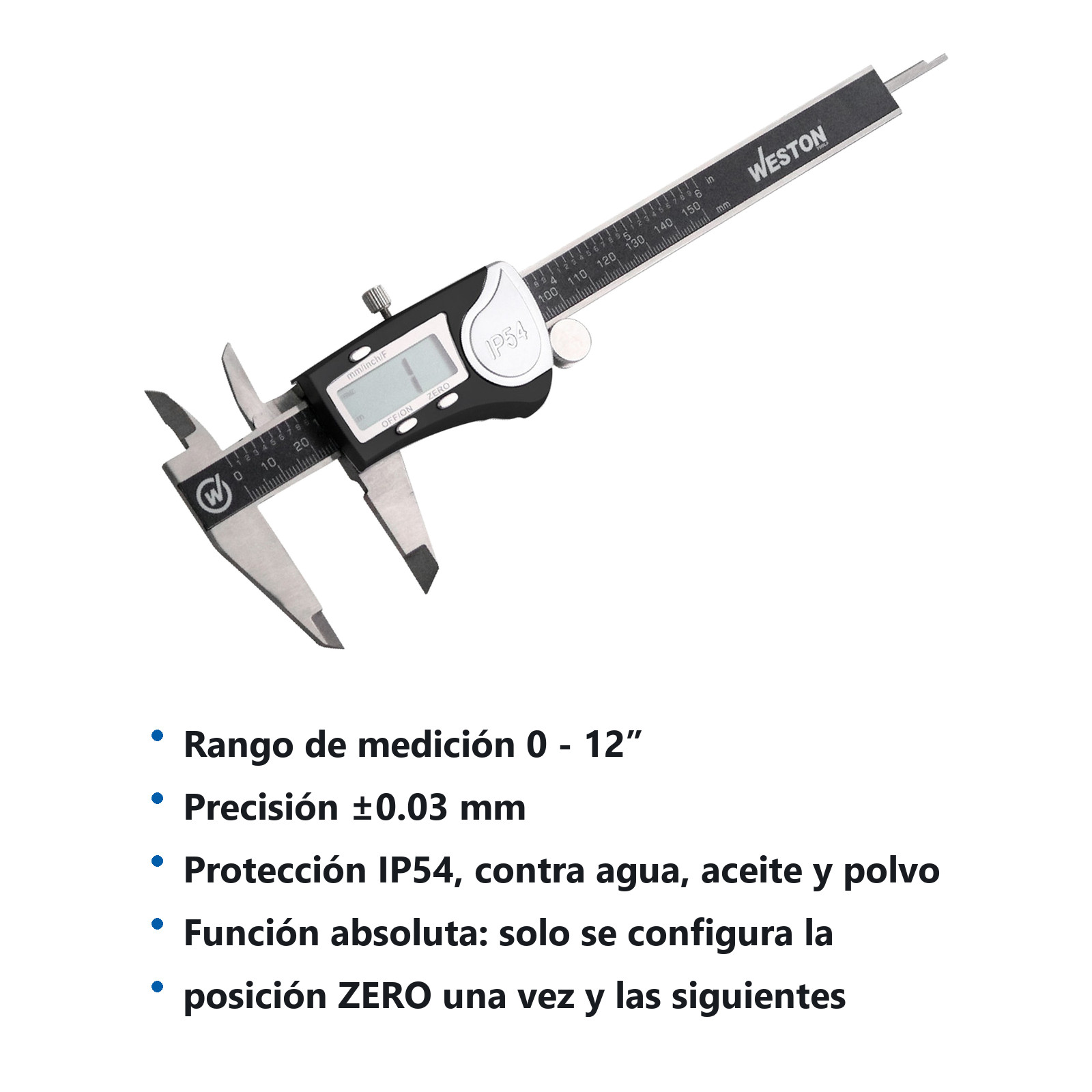 CALIBRADOR DIGITAL ABSOLUTO ACERO INOX. 12" - Imagen 2