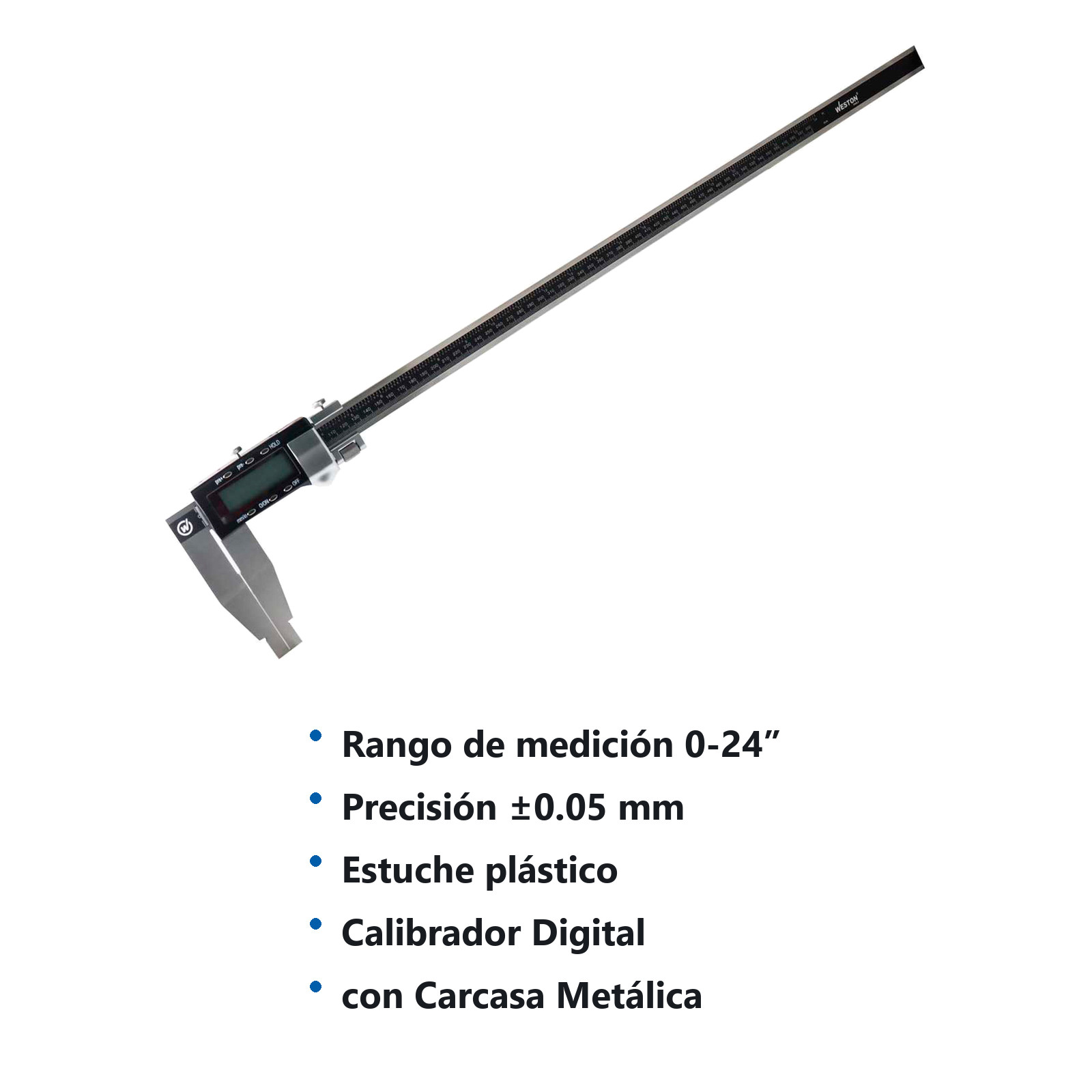 CALIBRADOR DIGITAL ACERO INOX. CARCASA METALICA 24" - Imagen 3