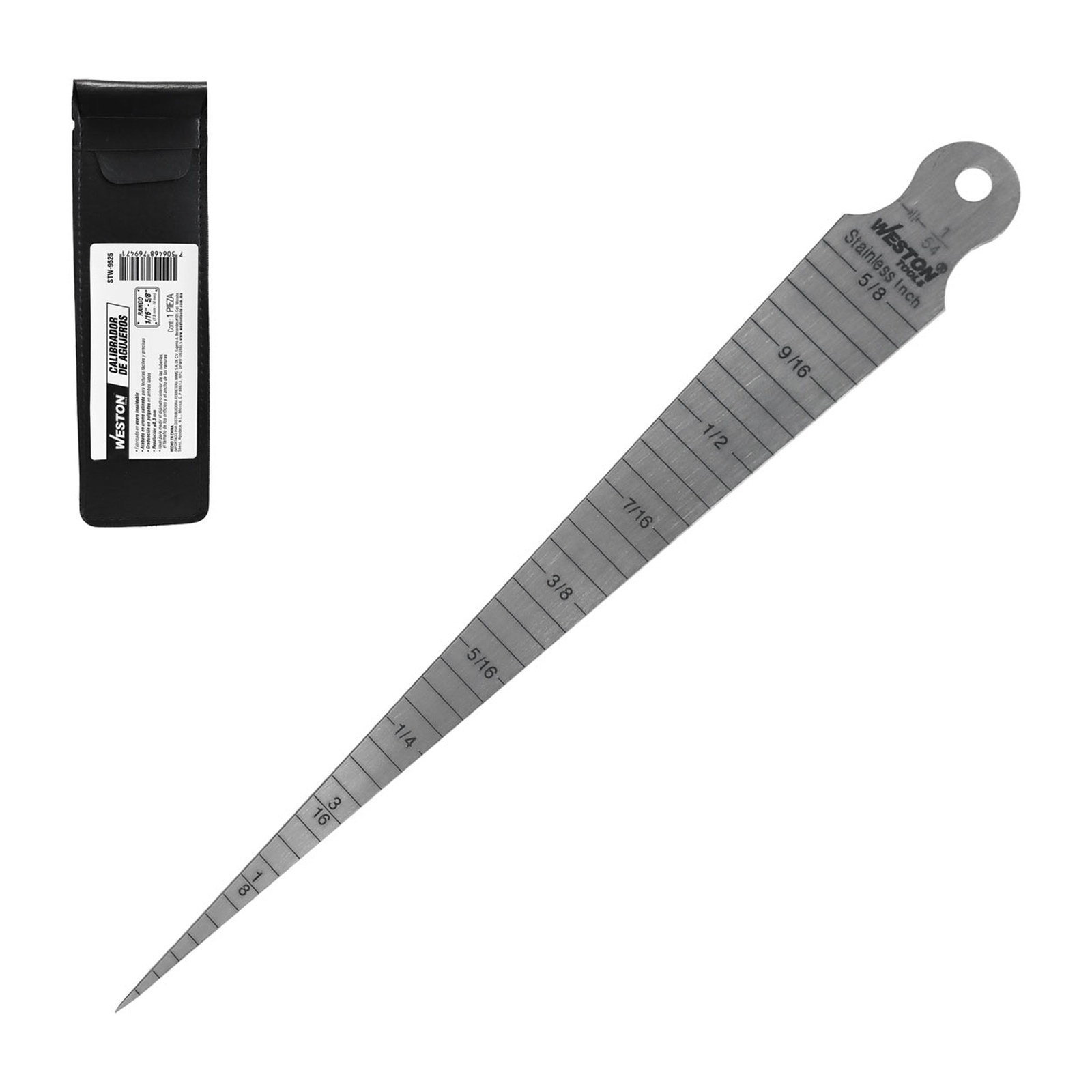 Calibrador de Agujeros 1/16" - 5/8" x 1/64" Weston