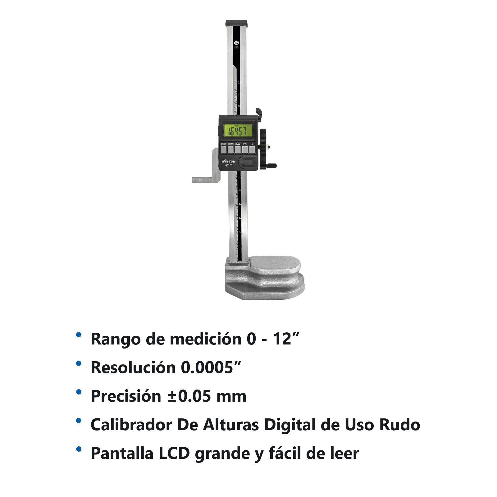 CALIBRADOR DE ALTURAS DIGITAL 12'' USO RUDO - Imagen 2