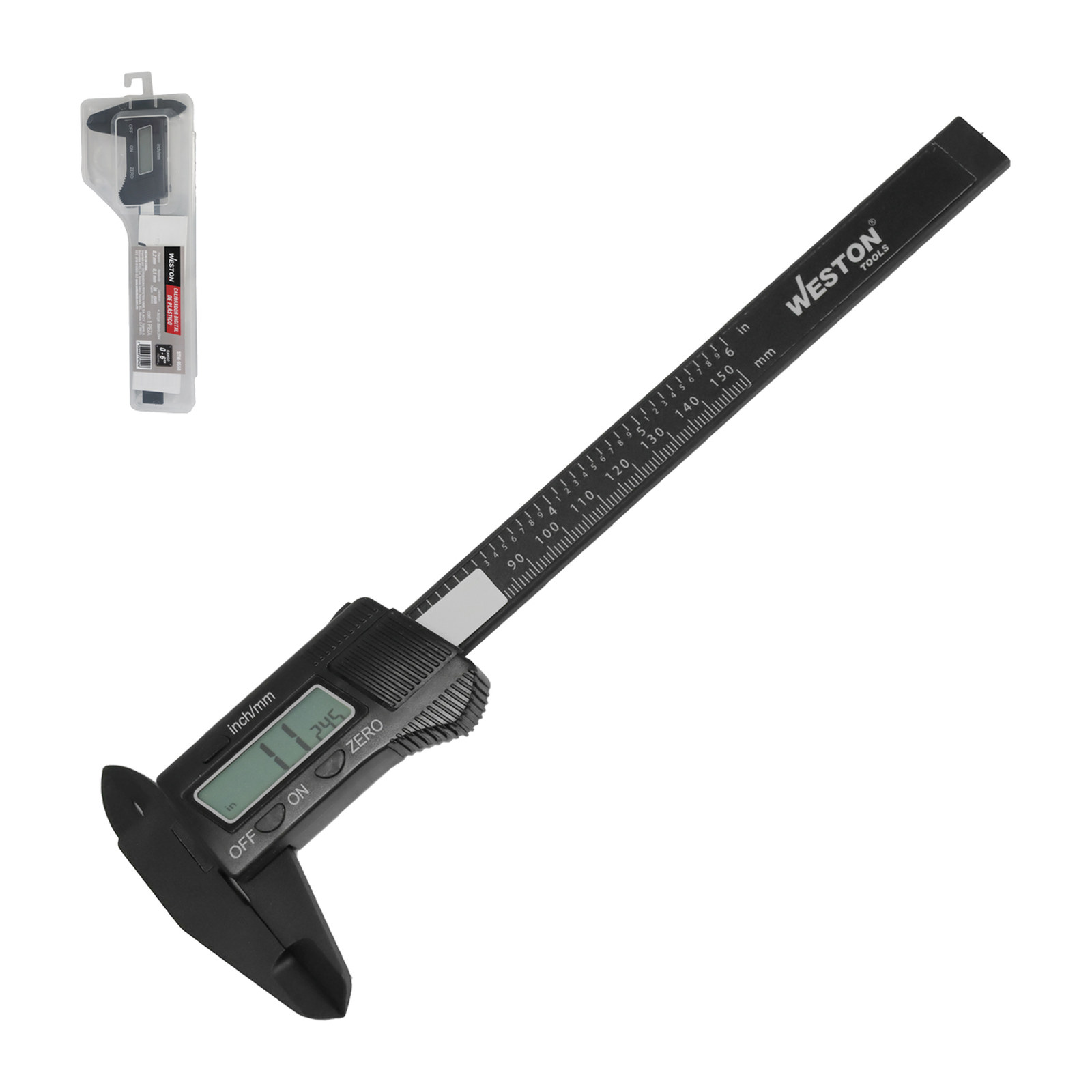 Calibrador Digital Plástico 6" Weston