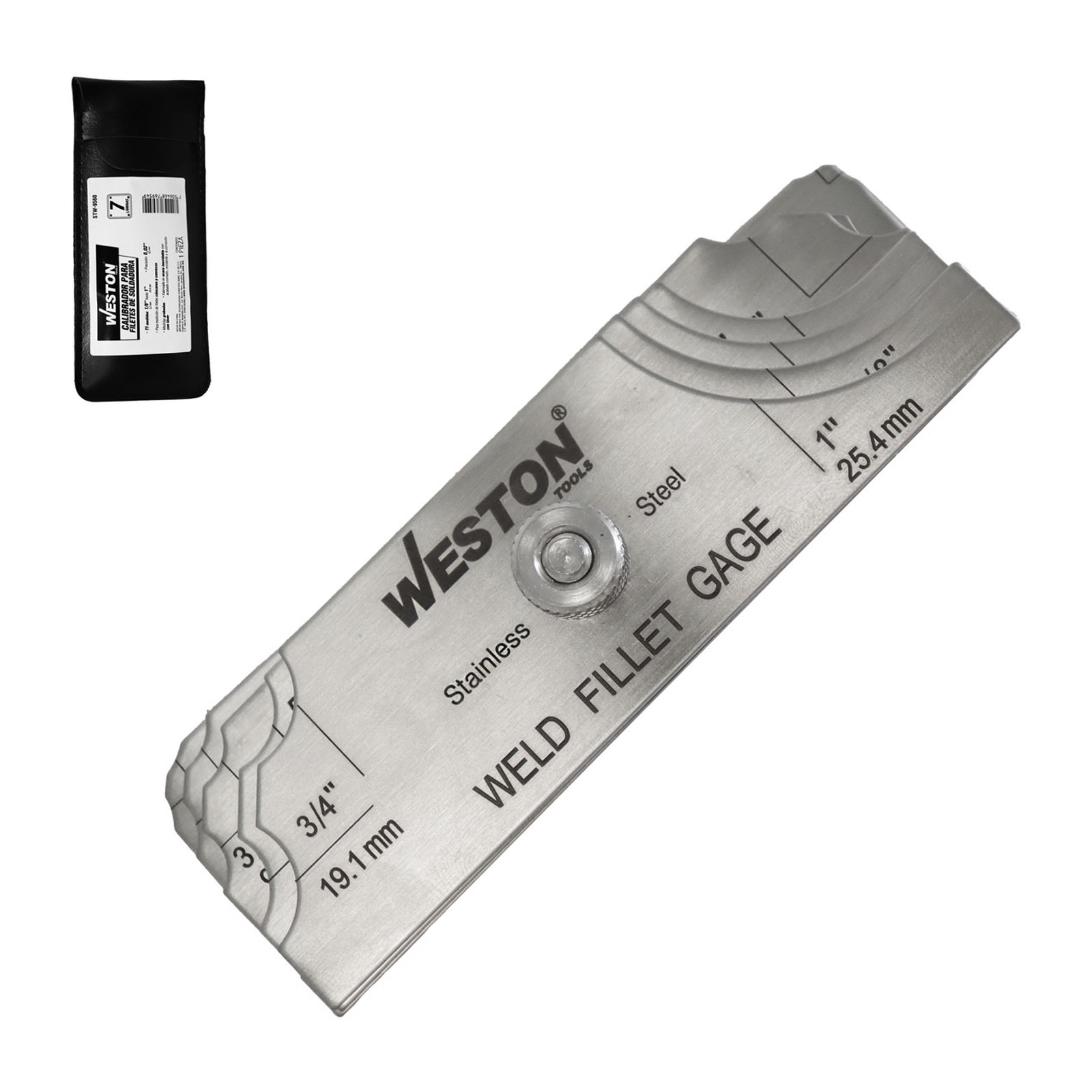 Calibrador para Filetes de Soldadura 1/8'' - 1'' Weston