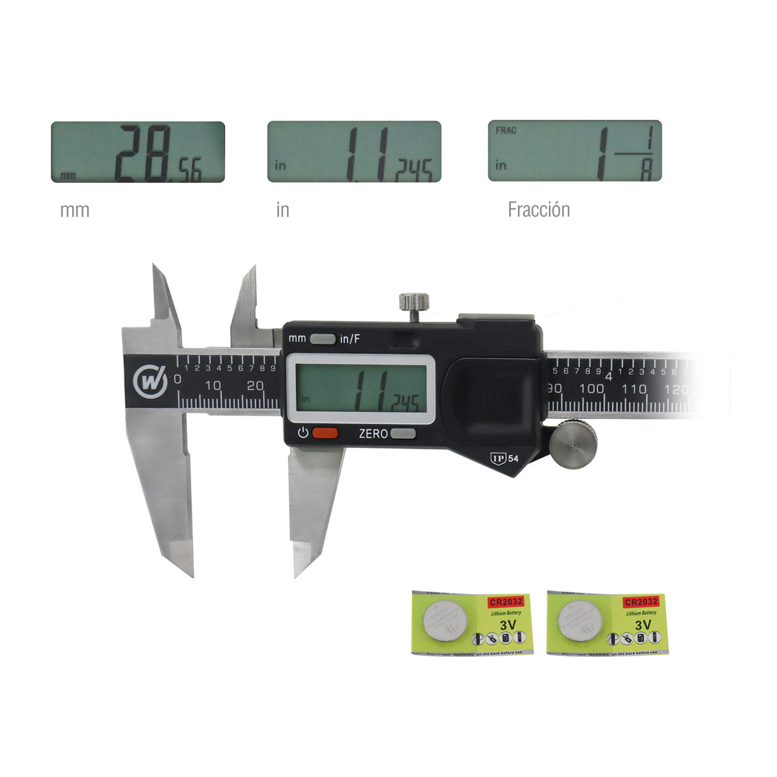 CALIBRADOR DIGITAL IP54 A PRUEBA DE AGUA 6" MM/PULGADAS / SALIDA DE DATOS - Imagen 3