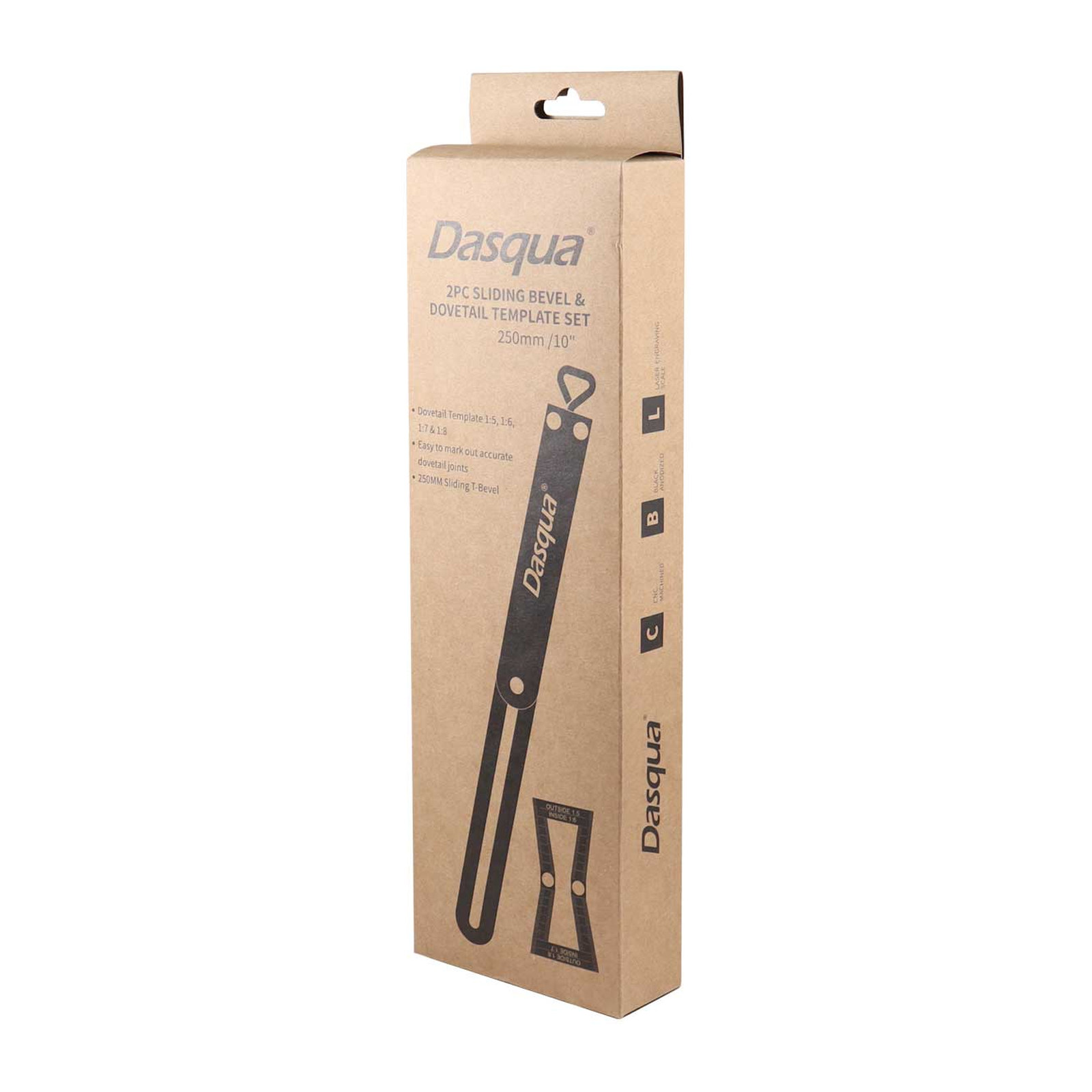 JUEGO DE MARCADOR DE COLA DE MILANO D/ALUMINIIO Y ESCUADRA AJUSTABLE 10'' - Imagen 3