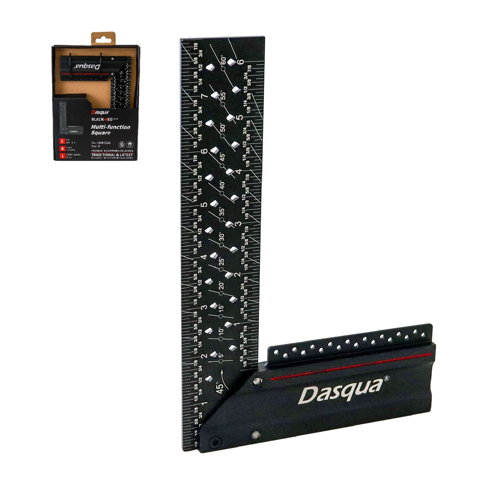 Escuadra Multifunción de Aluminio 8" DASQUA