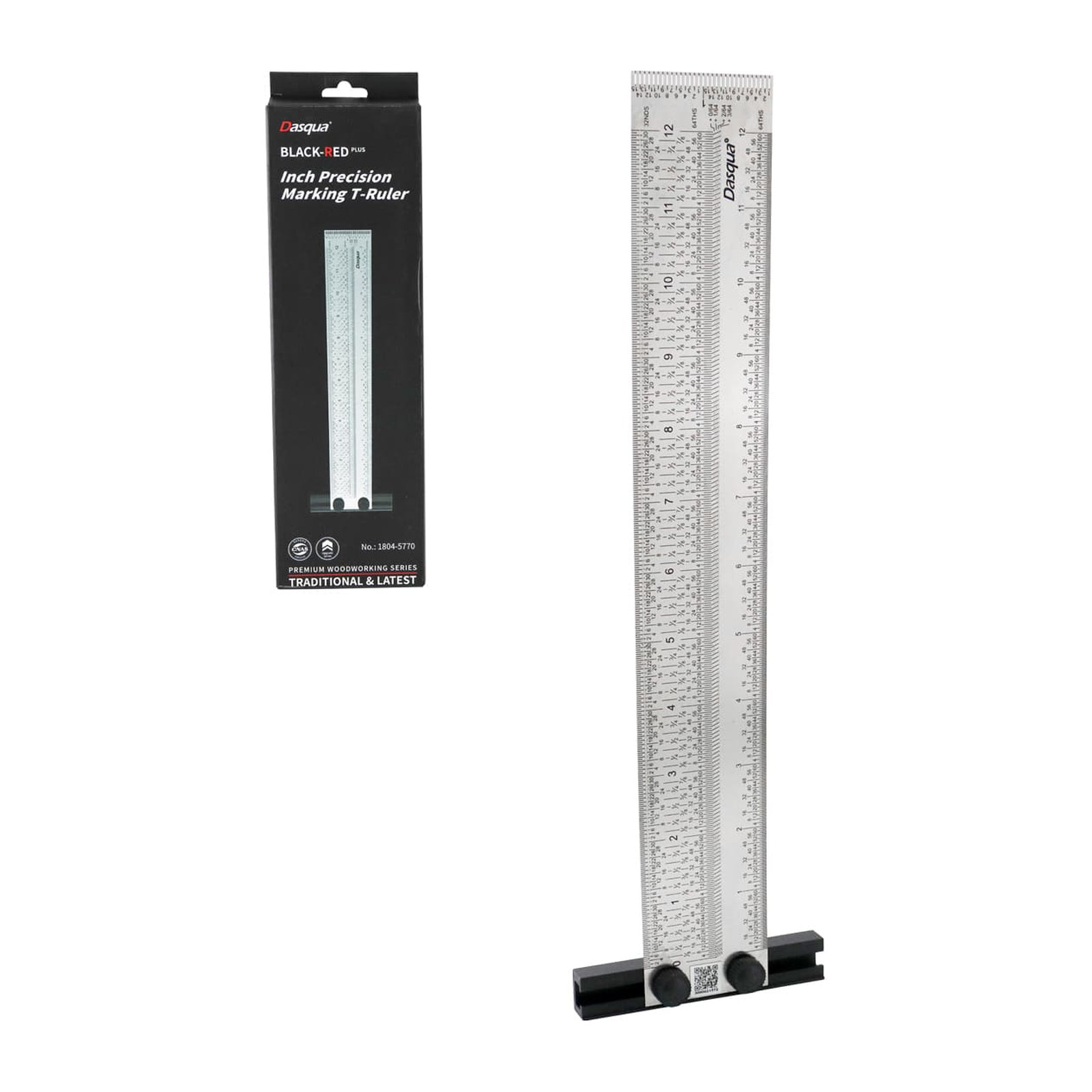 Regla de Precisión para Marcado en Forma de T de Acero Inoxidable 12" con Lapicero y Puntillas DASQUA