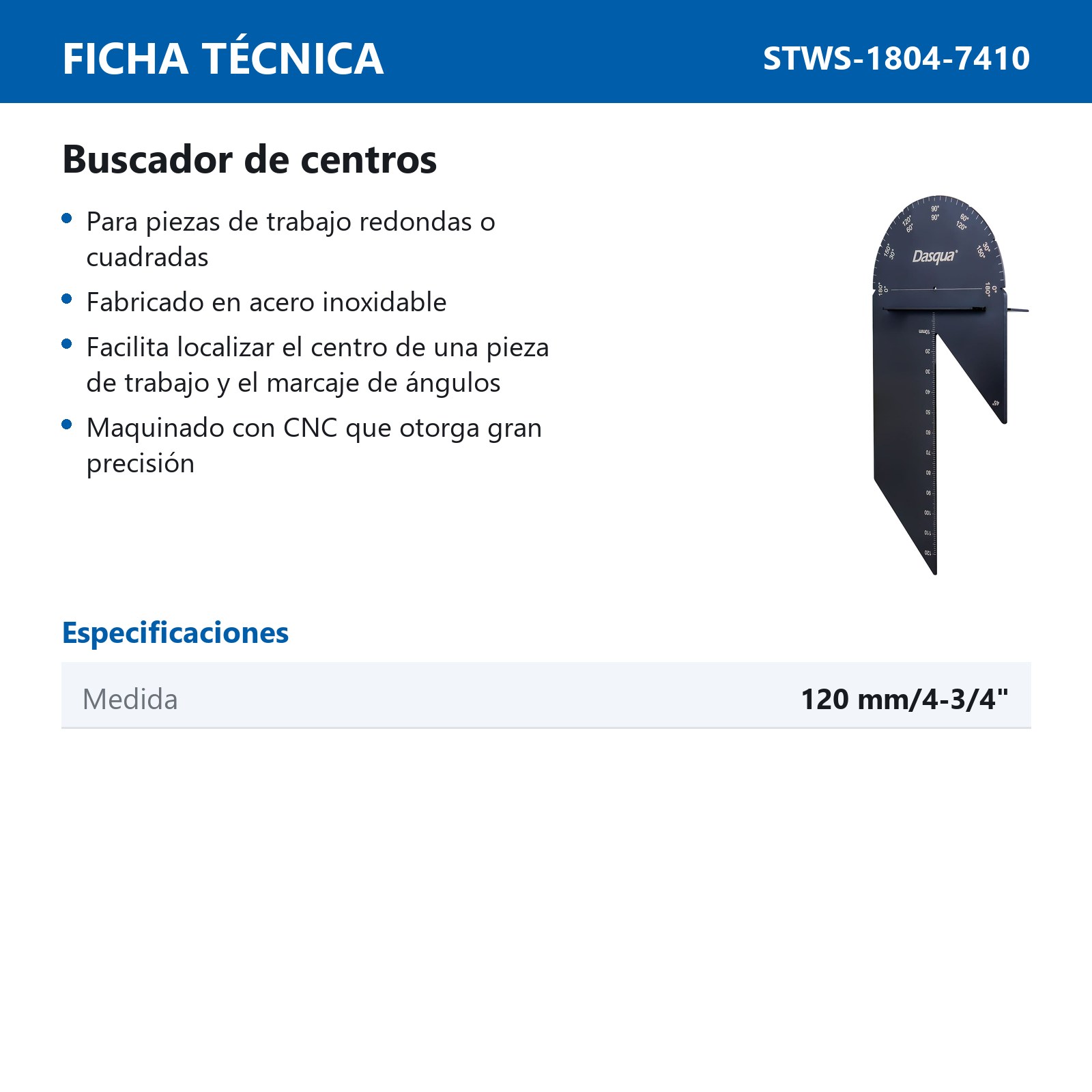 BUSCADOR DE CENTROS C/TRANSPORTADOR D/ACERO INOXIDABLE 4-3/4'' (REEMPLAZA A STWS-1804-1710) - Imagen 4