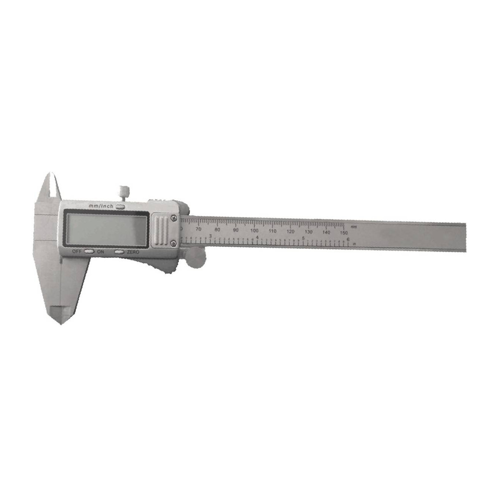 Calibrador Digital DASQUA 0-8" Pantalla Grande Acero Inoxidable mm/Pulg con Pila CR2032