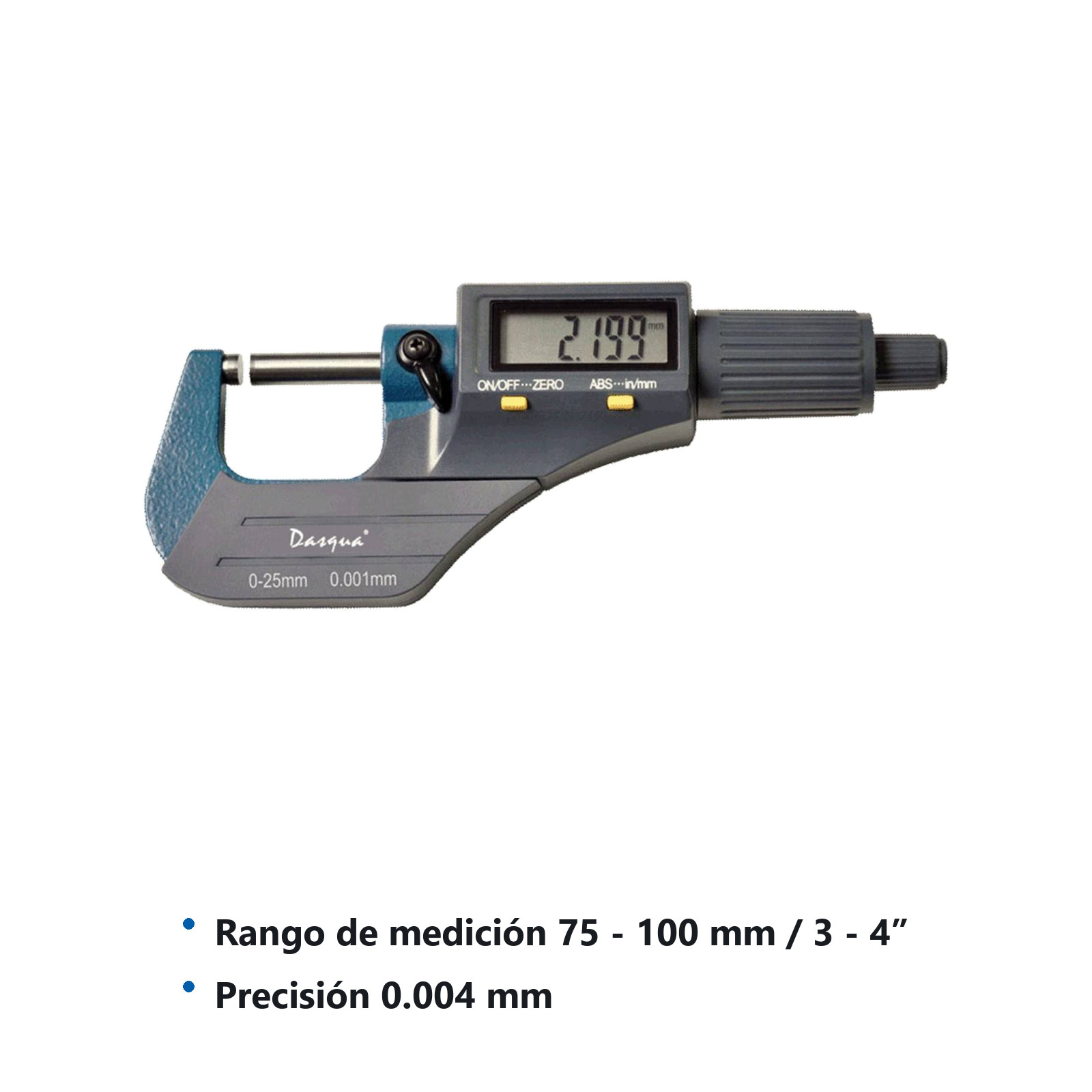 MICROMETRO DIG. EXT. 75-100MM*/3-4/0.001MM/0.00005 C/PILA CR2032 - Imagen 2