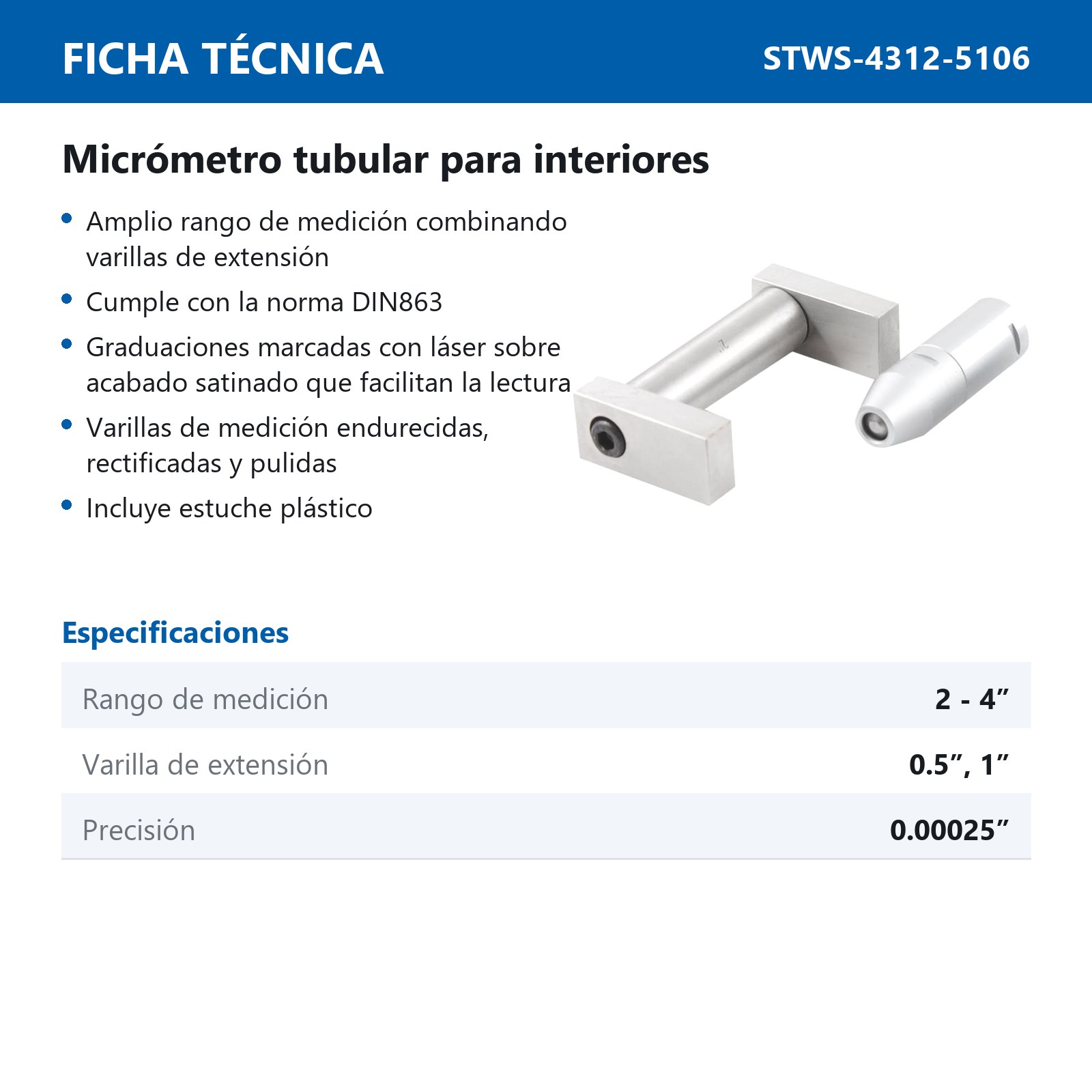 MIC. TUB. D/INT. 2-4"/0.001" - Imagen 4