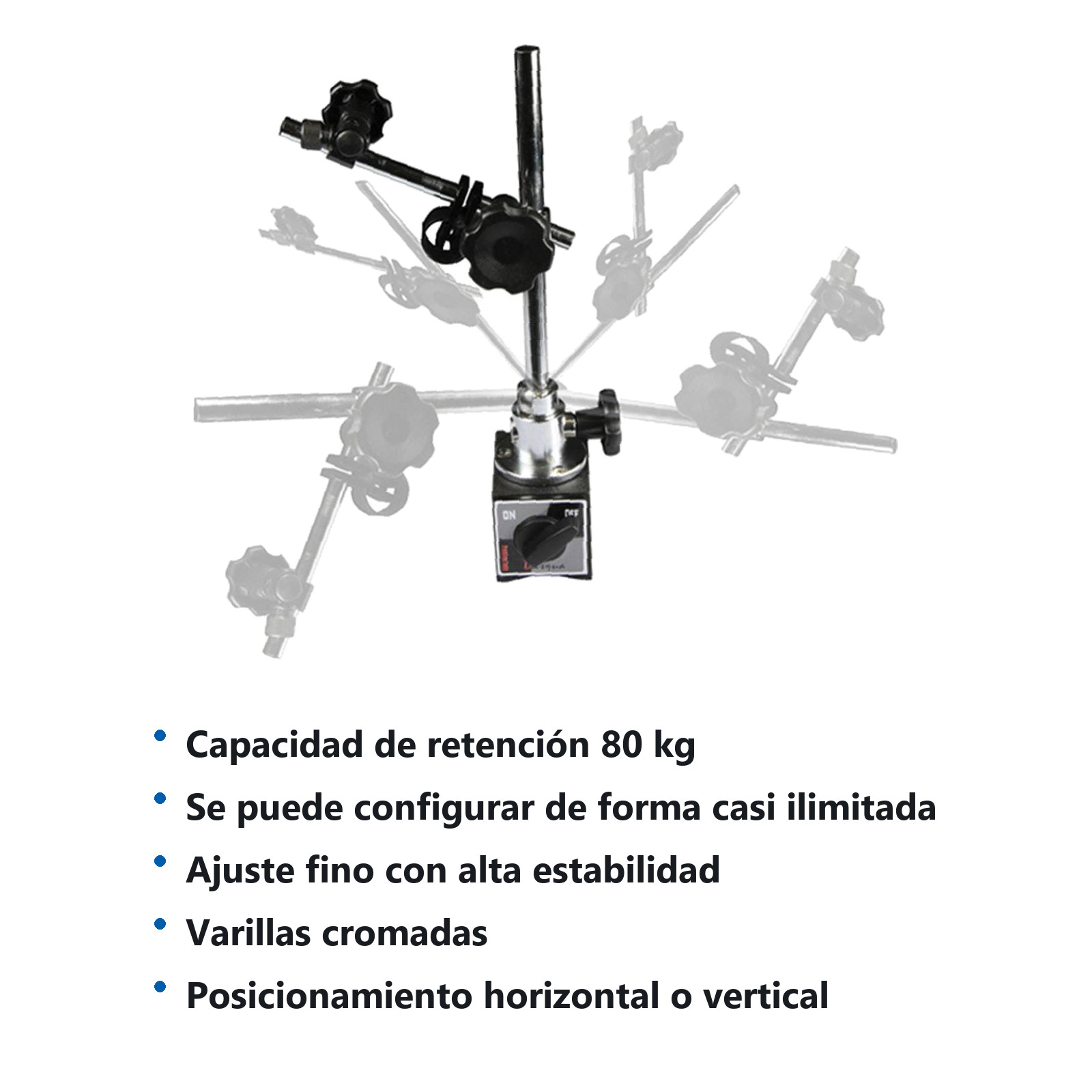 BASE MAGNETICA UNIVERSAL 80KG - Imagen 2
