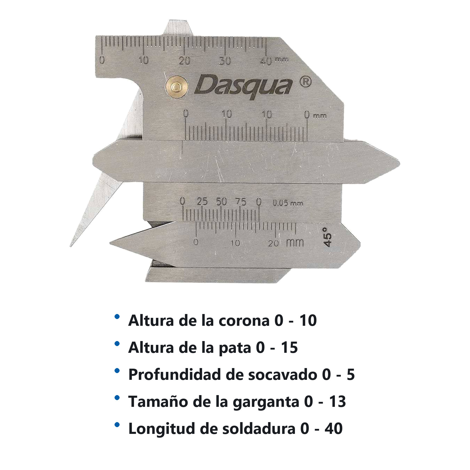 CALIBRADOR PARA SOLDADURA 40 MM INOX. - Imagen 4