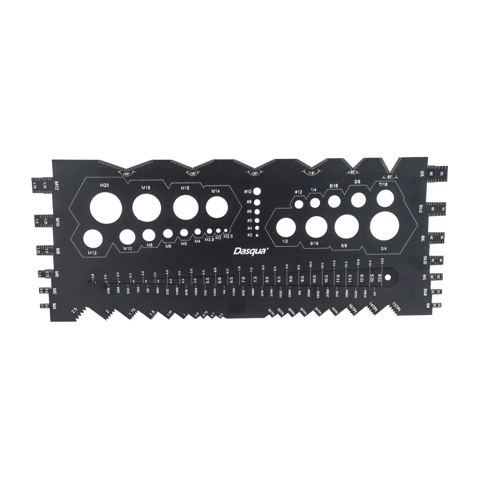 CALIBRADOR MULTIFUNCIONAL METRICO/FRACCIONAL C/CALIBRADOR DE AGUJEROS 8x4" ACERO INOX. - Imagen 2