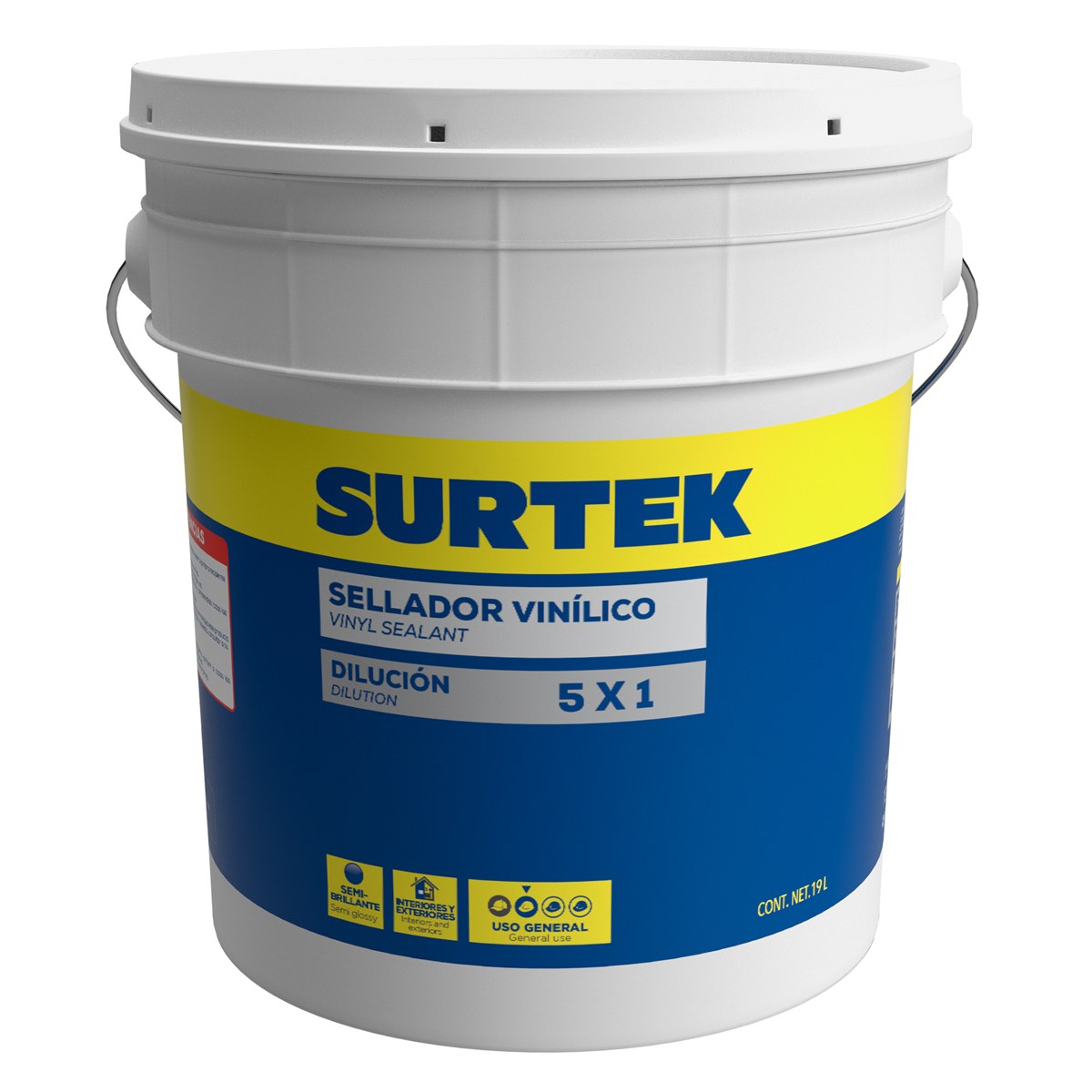 Sellador vinílico 19 Lt color blanco Surtek - Imagen 2