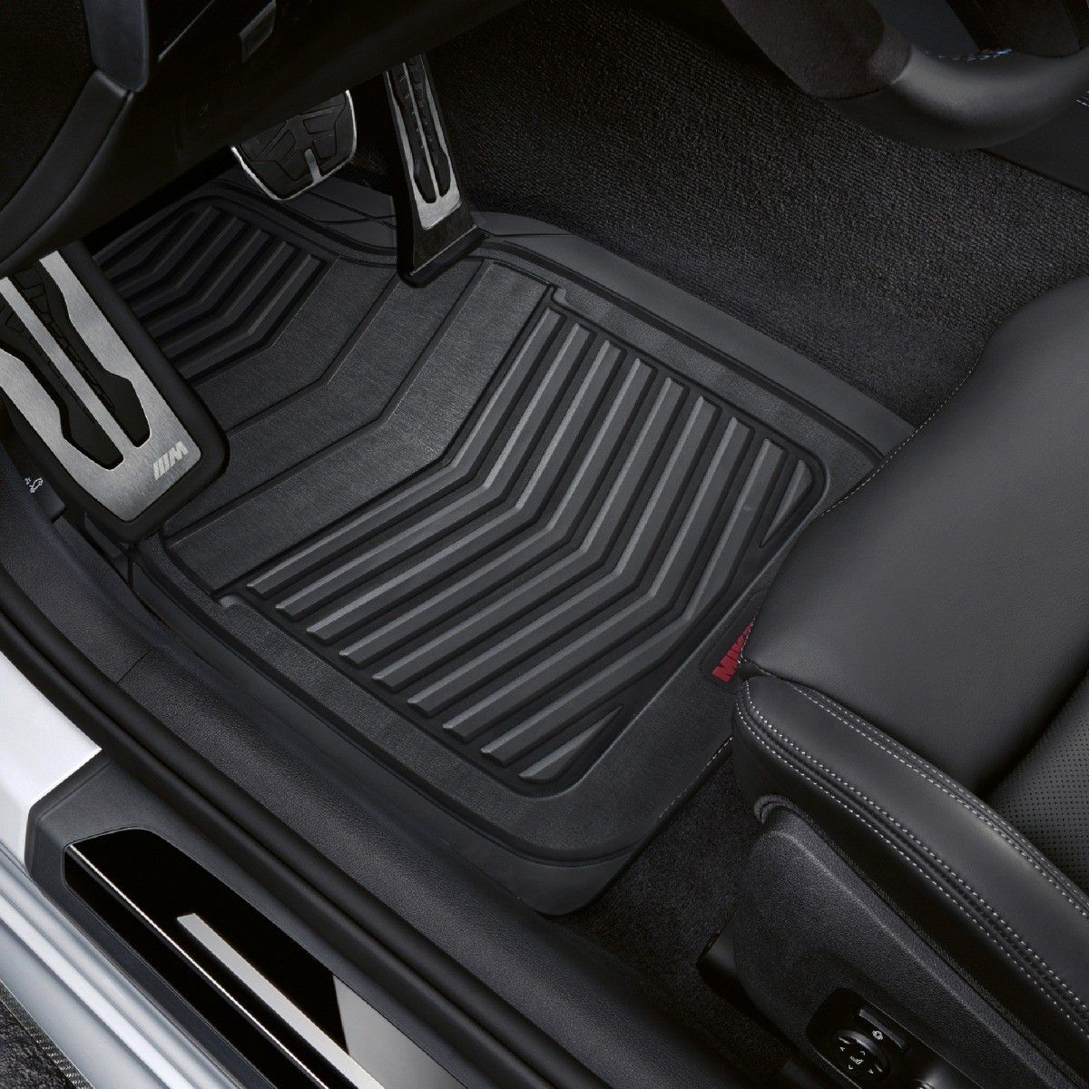 MIKELS TA-4 Tapete para auto de hule, negro premium